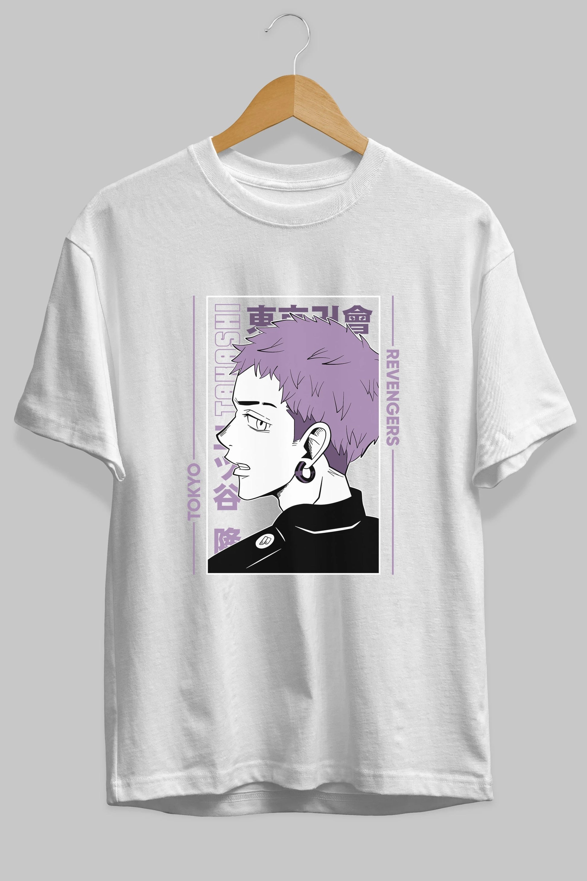 Takashi Mitsuya Anime Ön Baskılı Oversize t-shirt %100 pamuk Erkek Kadın Unisex