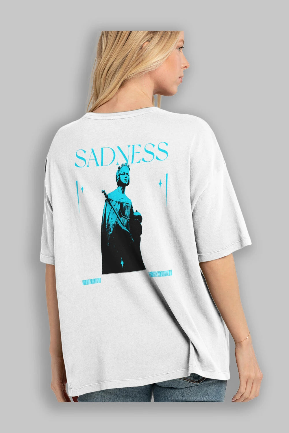Sadness Los Angeles Arka Baskılı Oversize t-shirt Erkek Kadın Unisex