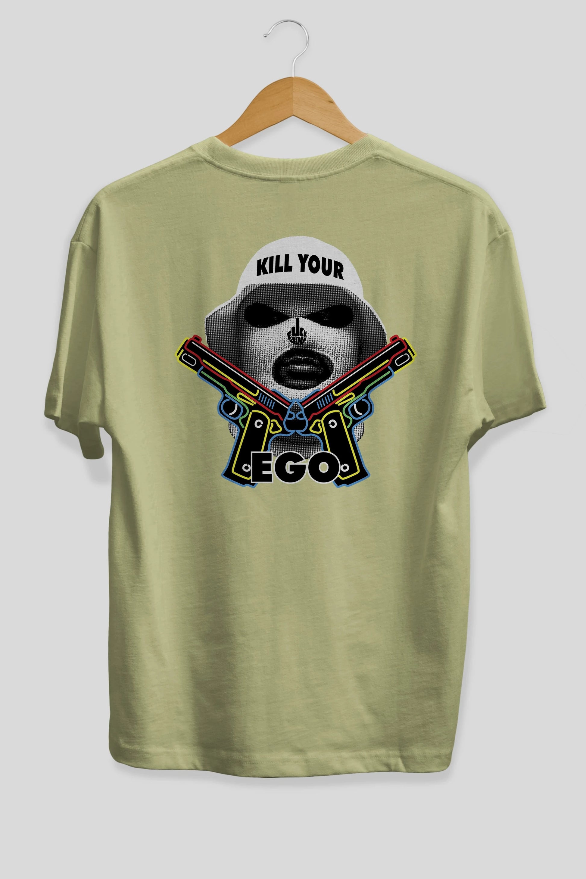 Kill Your Ego Arka Baskılı Oversize t-shirt Erkek Kadın Unisex