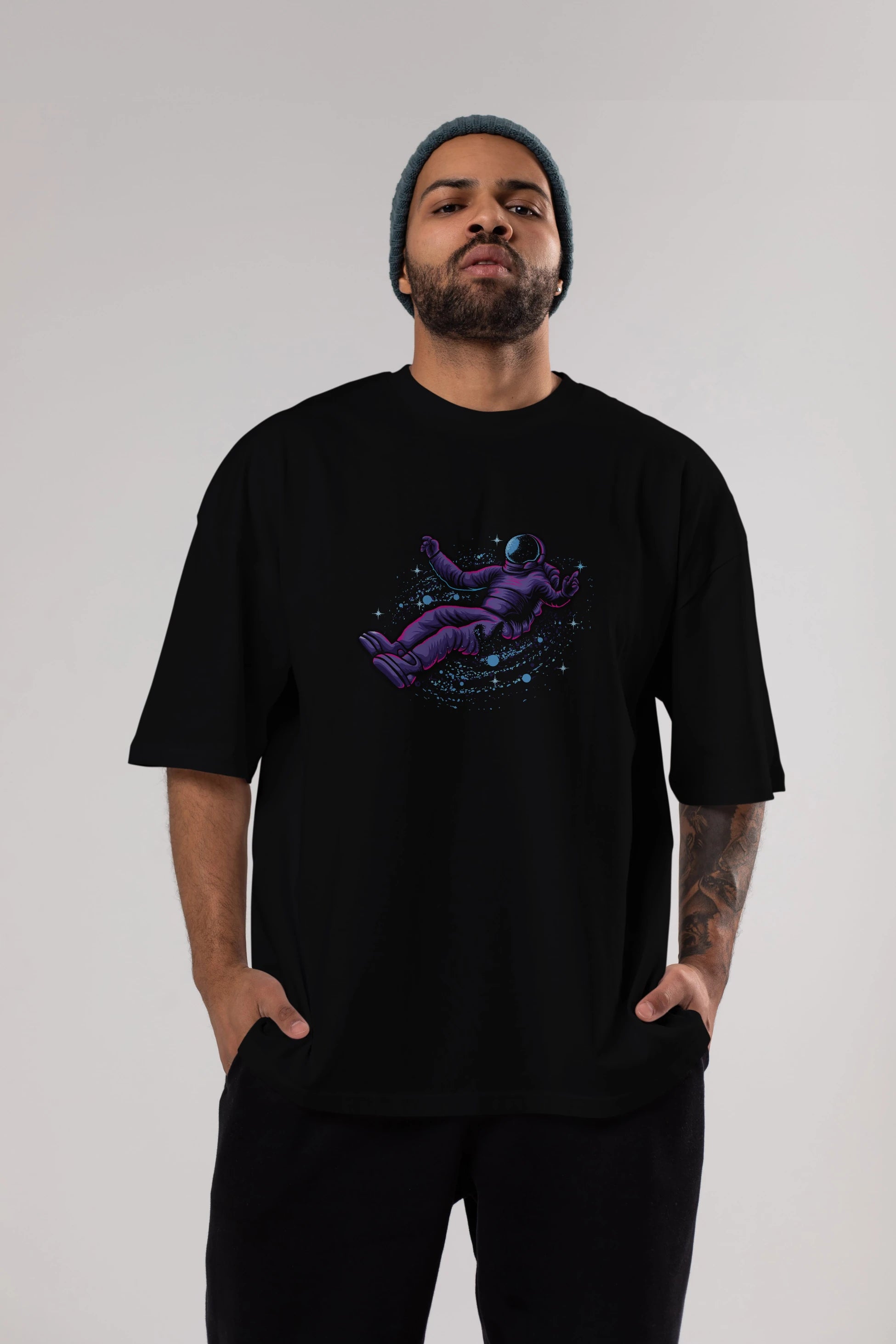 Having fun in outer space Ön Baskılı Oversize t-shirt Erkek Kadın Unisex