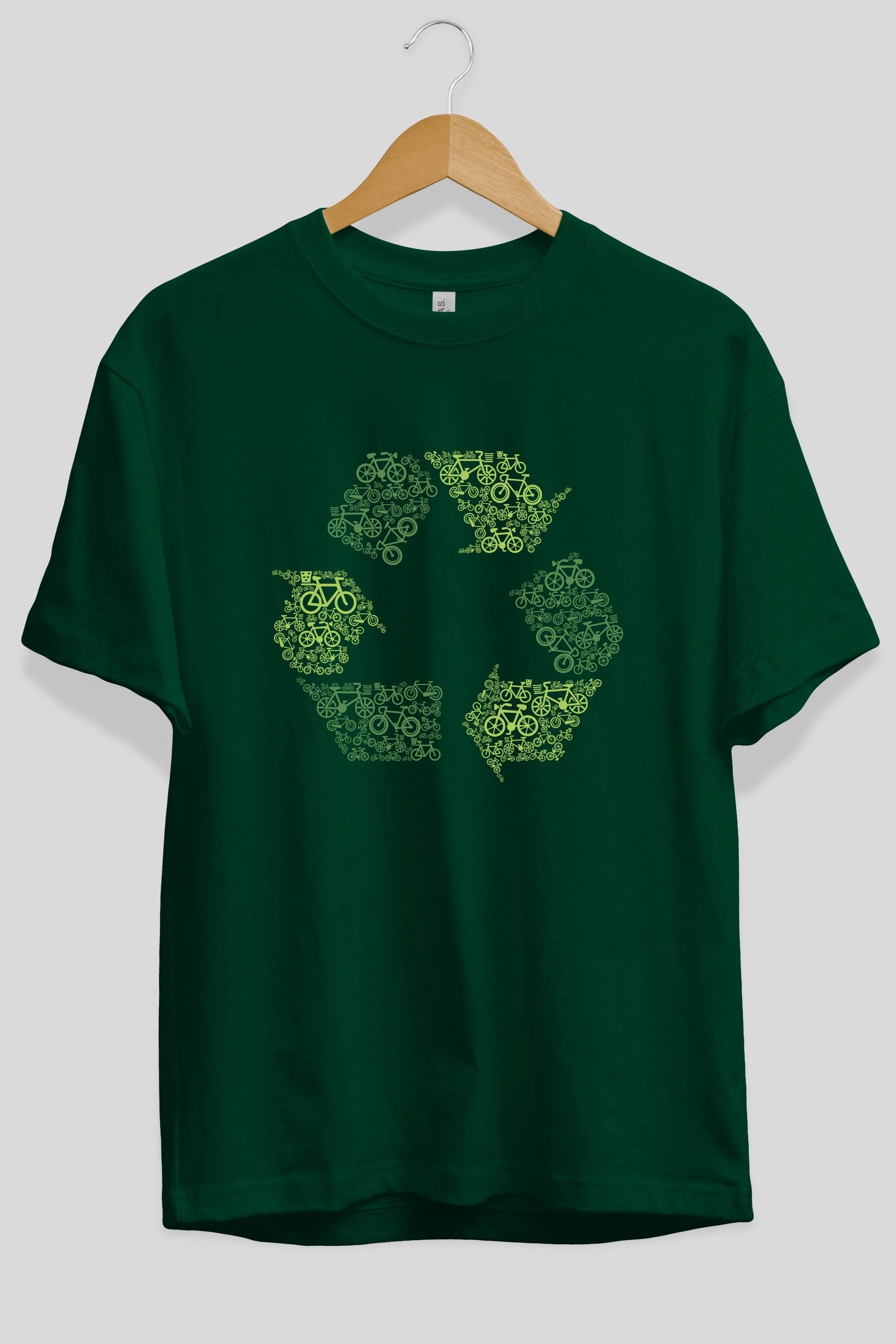 Recycling Ön Baskılı Oversize t-shirt %100 pamuk Erkek Kadın Unisex