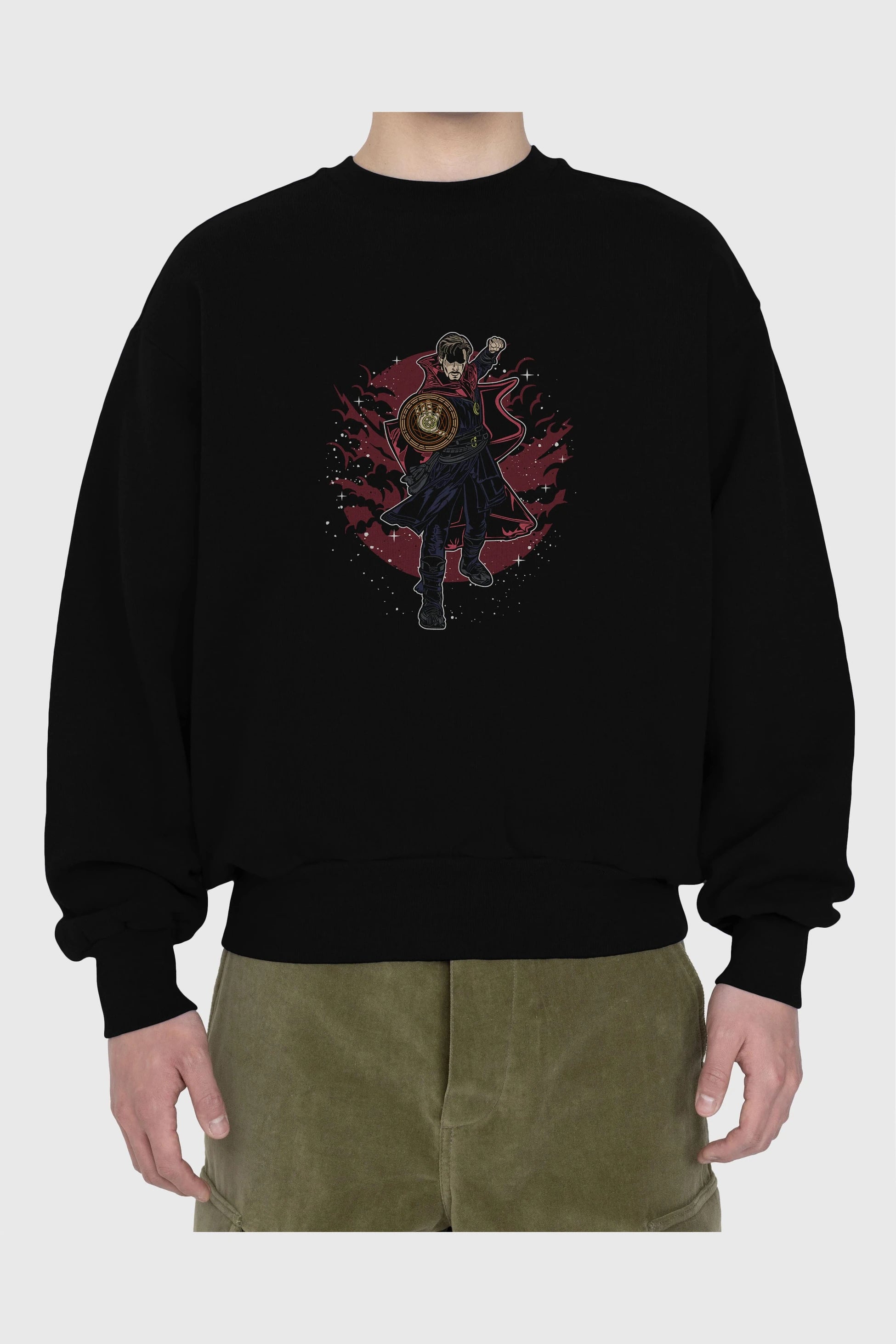 DOCTER STRANGE Ön Baskılı Oversize Sweatshirt Erkek Kadın Unisex