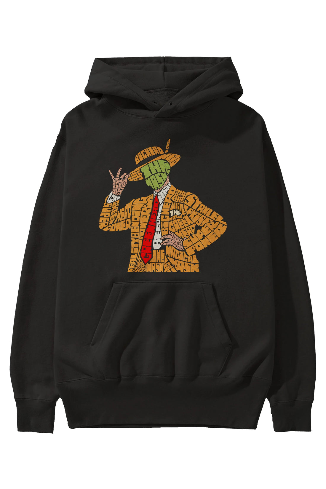 The Mask Ön Baskılı Hoodie Oversize Kapüşonlu Sweatshirt Erkek Kadın Unisex