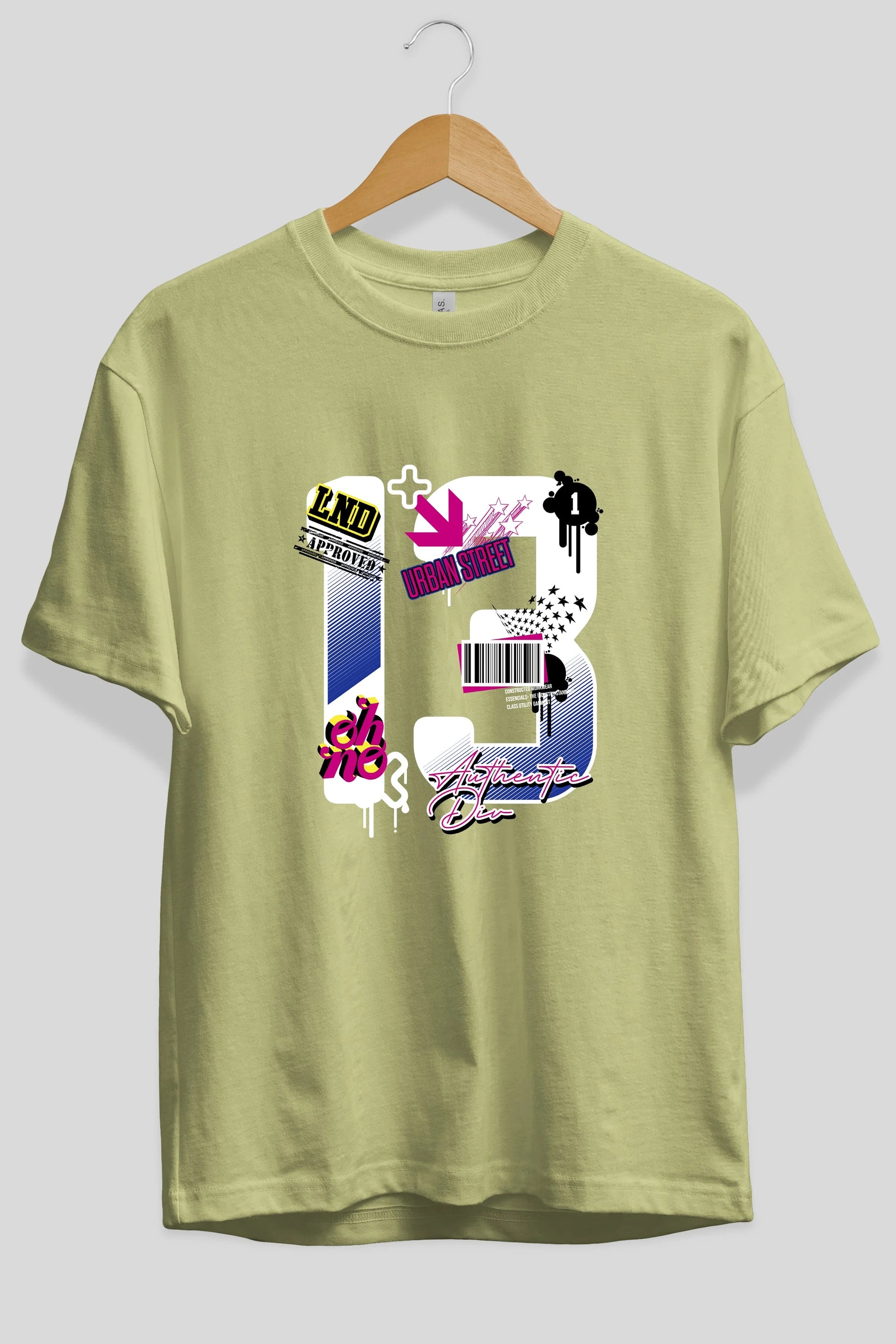 Urban Street 13 Ön Baskılı Oversize t-shirt Erkek Kadın Unisex