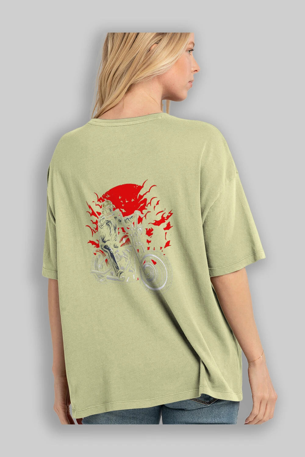 Zombie Slayer Arka Baskılı Oversize t-shirt Erkek Kadın Unisex %100 Pamuk