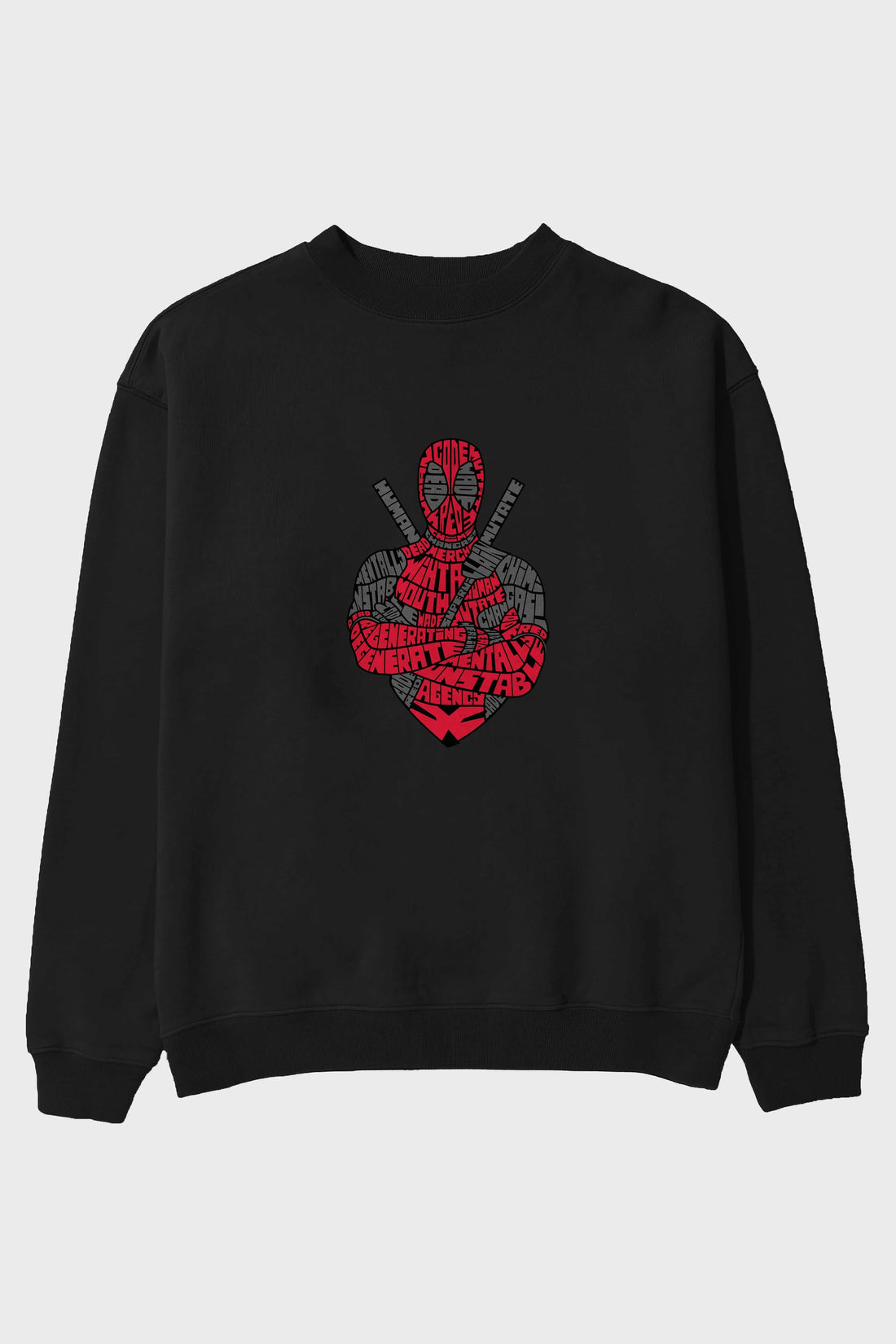 Dead Red Ön Baskılı Oversize Sweatshirt Erkek Kadın Unisex