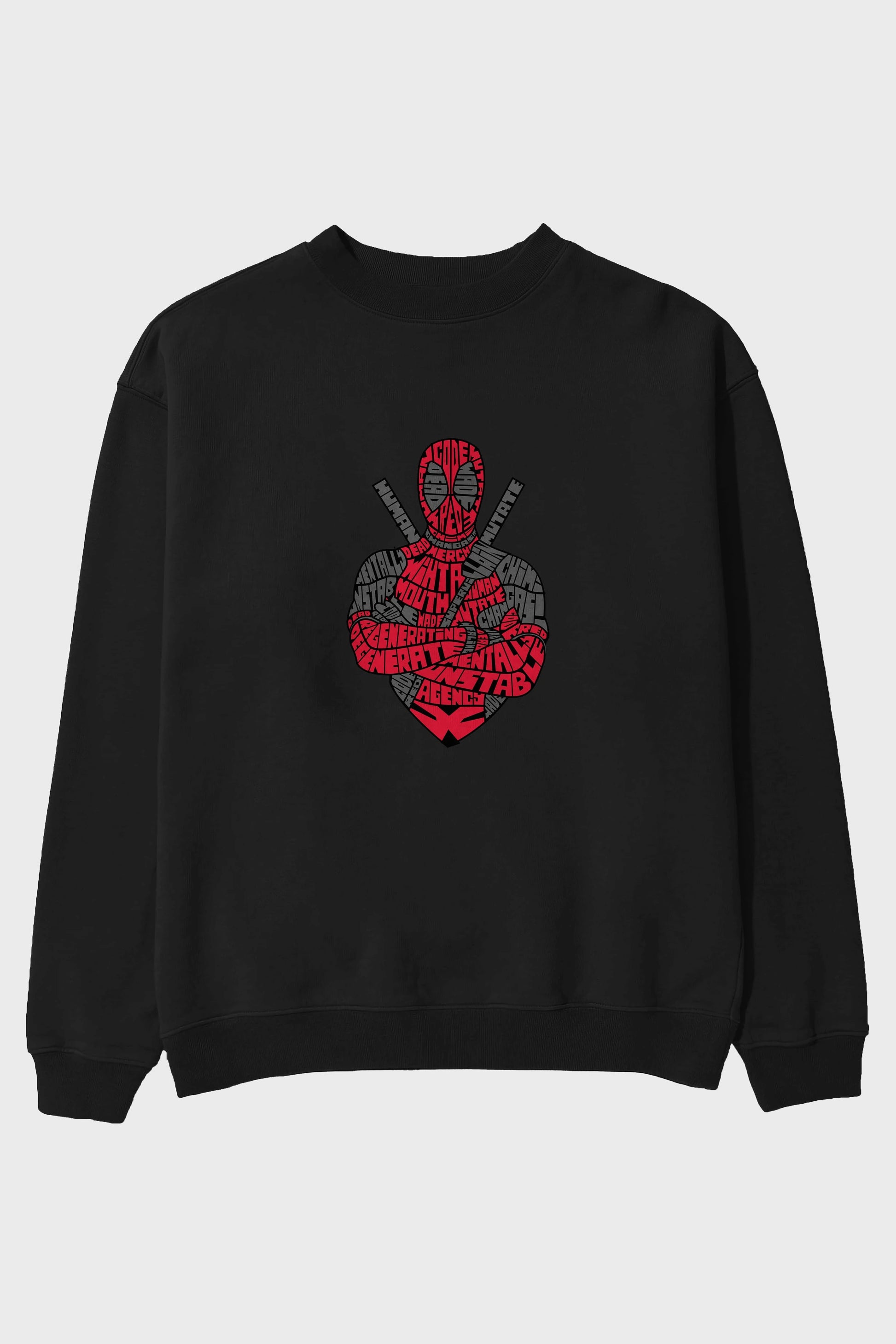 Dead Red Ön Baskılı Oversize Sweatshirt Erkek Kadın Unisex