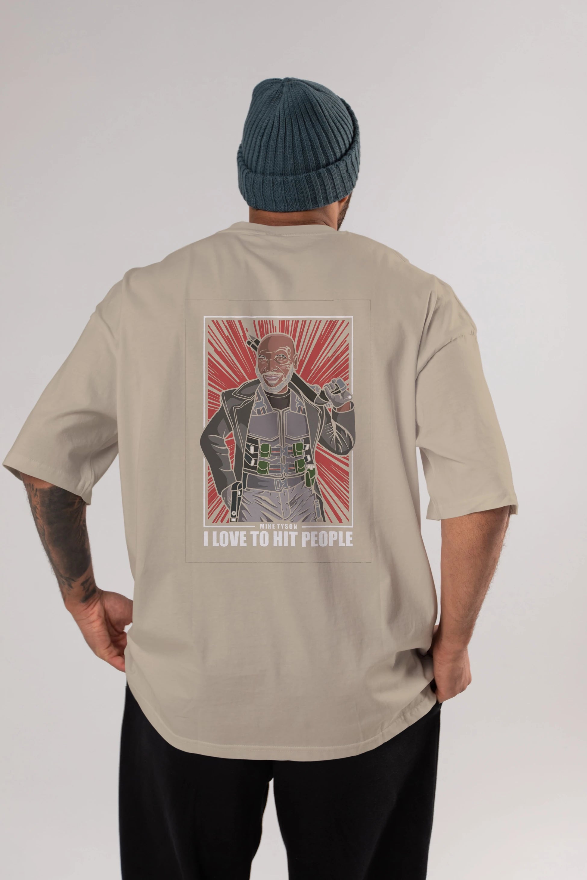 Blade Tyson Arka Baskılı Oversize t-shirt Erkek Kadın Unisex %100 Pamuk tişort