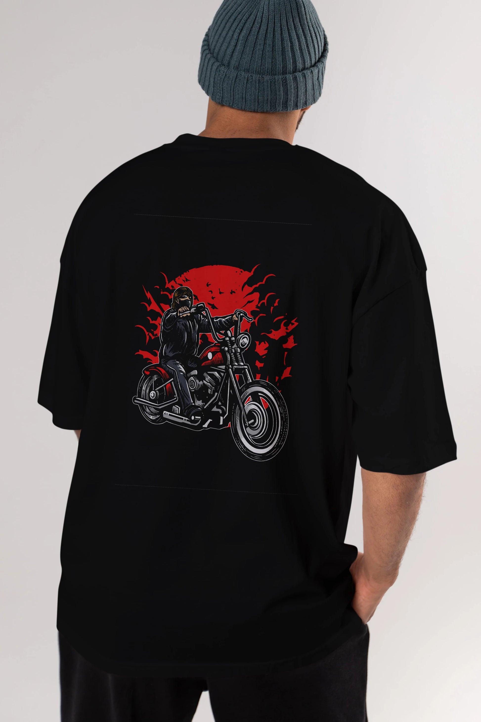 Zombie Slayer Arka Baskılı Oversize t-shirt Erkek Kadın Unisex %100 Pamuk