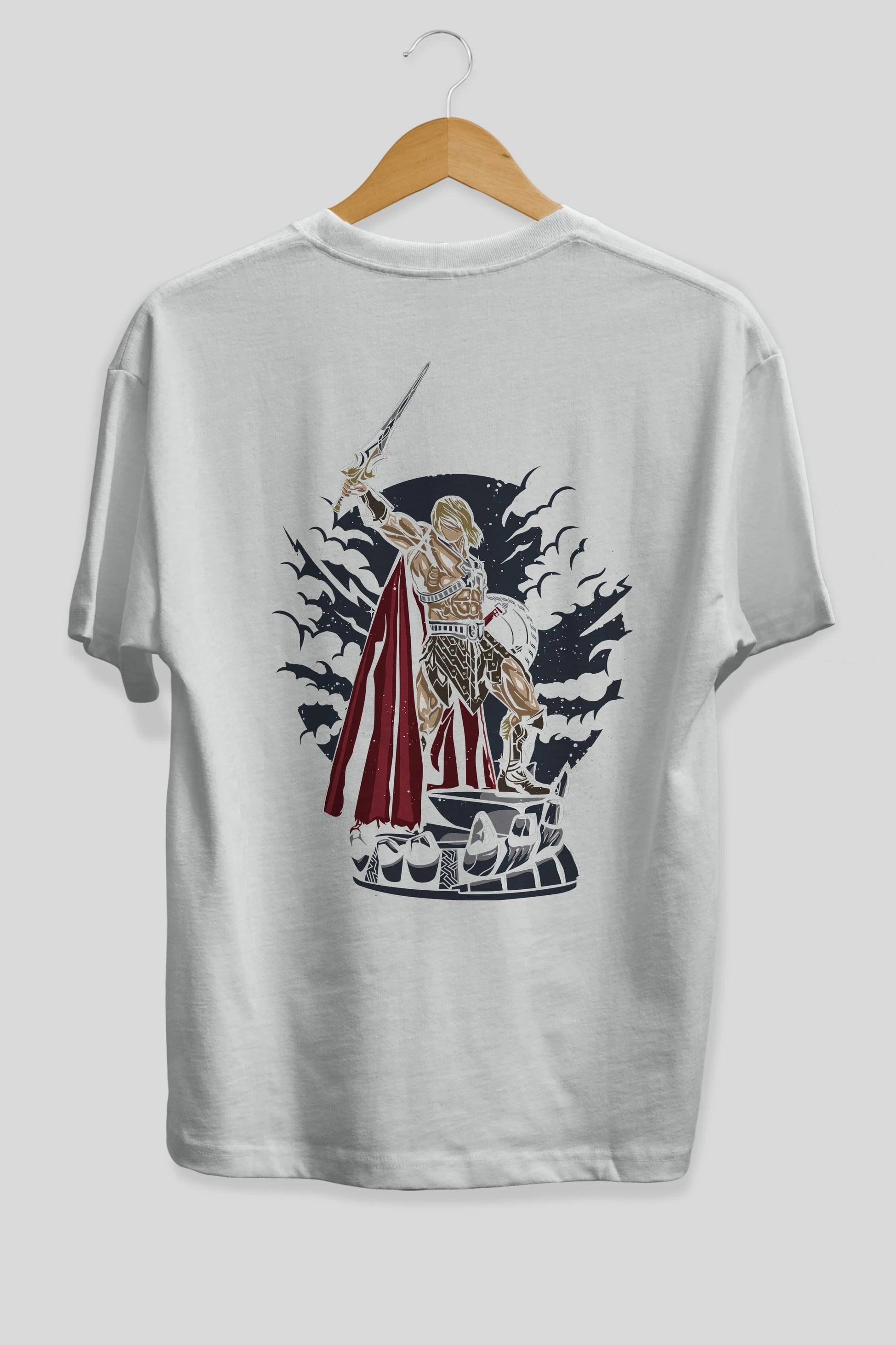 Warrior Arka Baskılı Oversize t-shirt Erkek Kadın Unisex %100 Pamuk