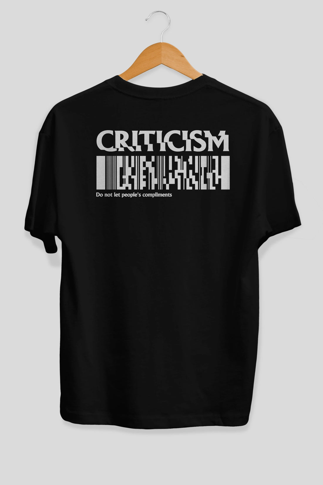 Criticism Streetwear Arka Baskılı Oversize t-shirt Erkek Kadın Unisex