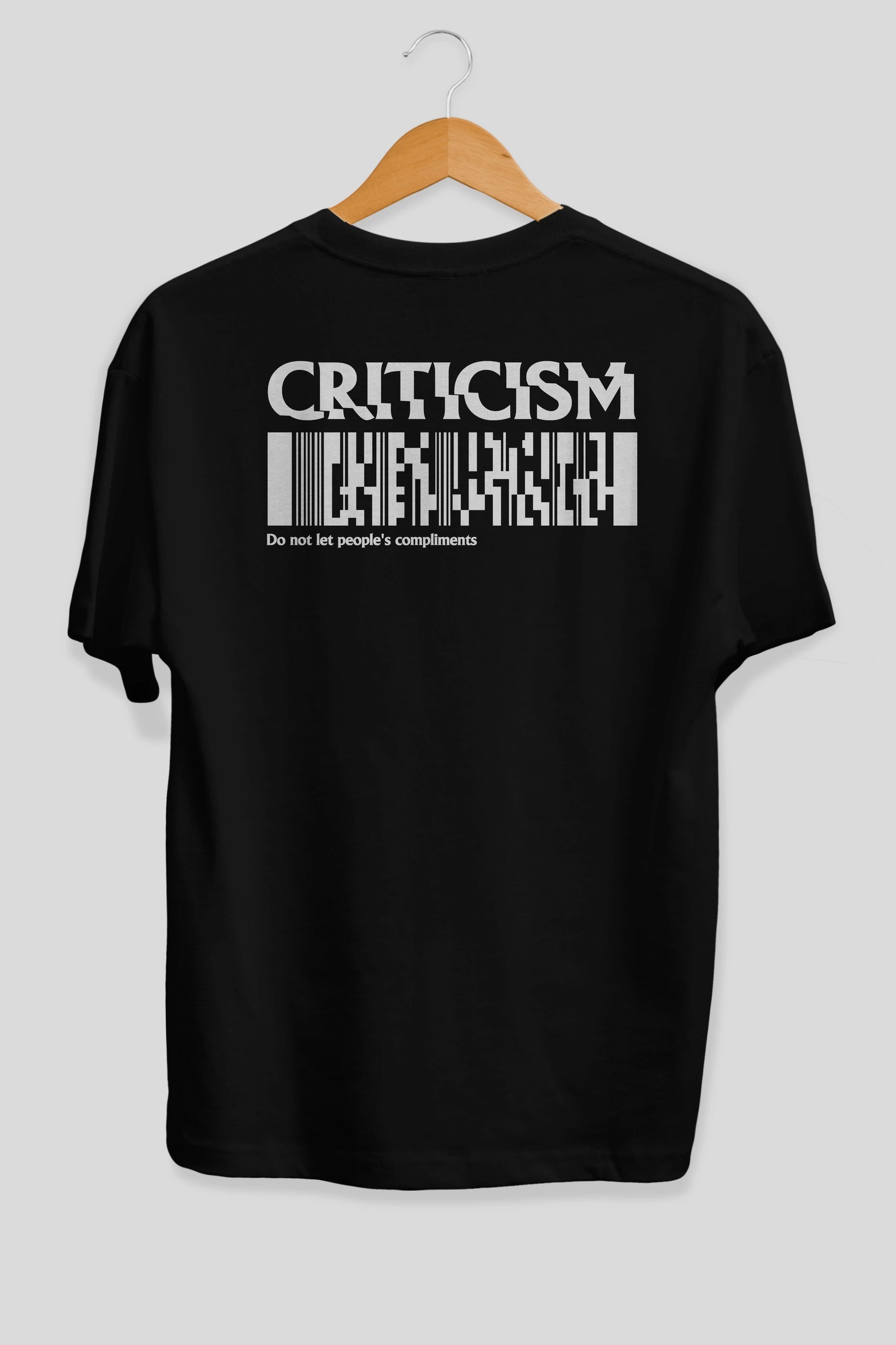 Criticism Streetwear Arka Baskılı Oversize t-shirt Erkek Kadın Unisex