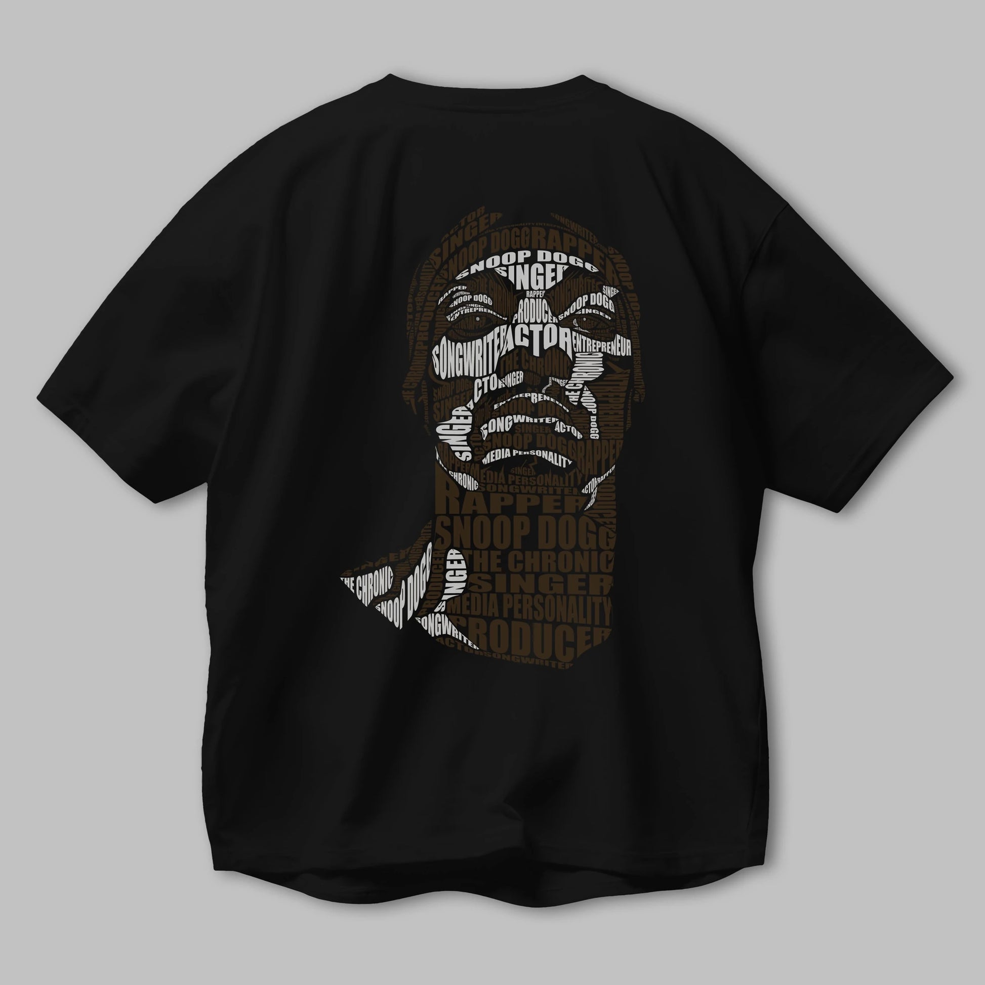 Snoop Dogg Calligram Arka Baskılı Oversize t-shirt %100 pamuk Erkek Kadın Unisex