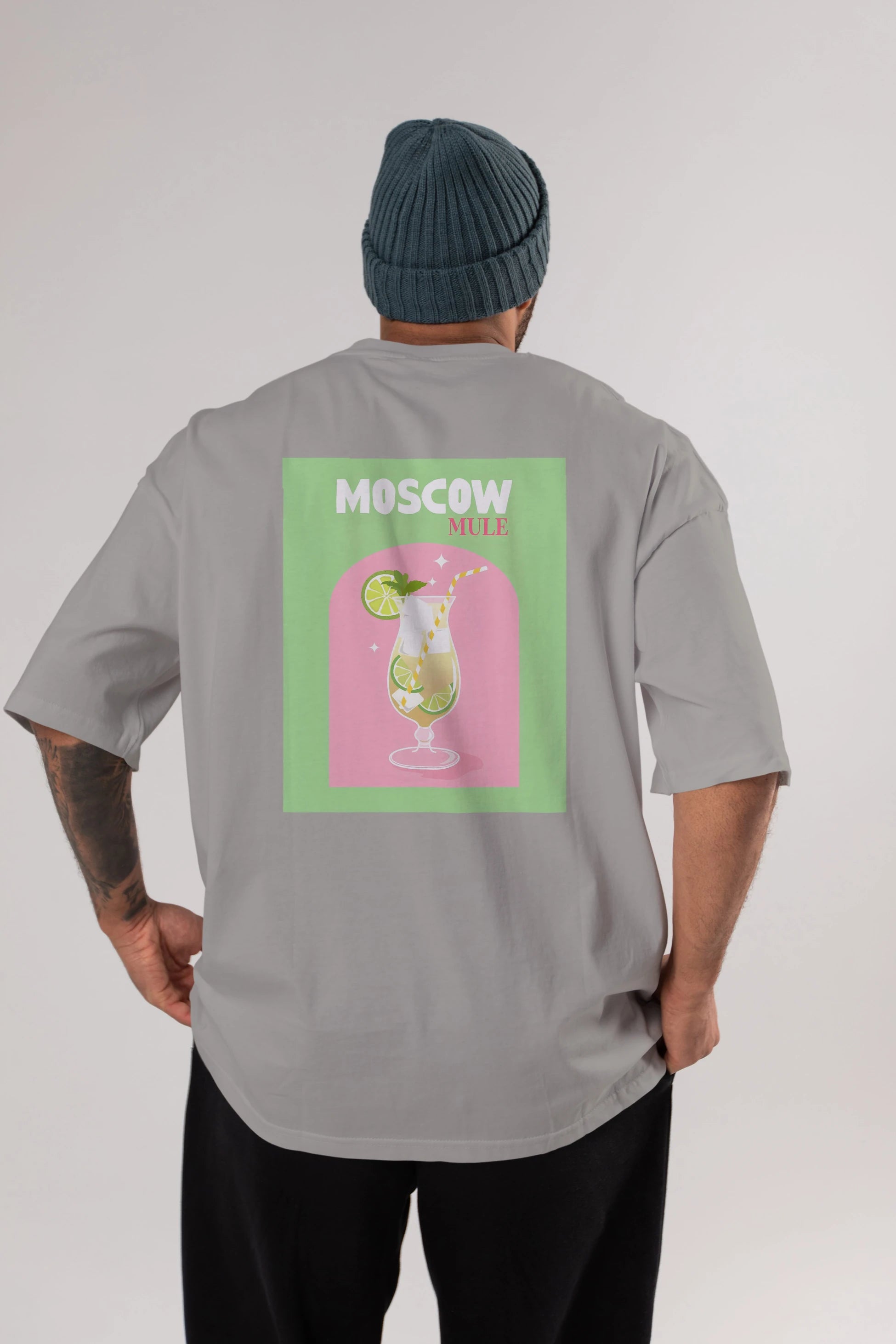 Moscow Mule 5 Arka Baskılı Oversize t-shirt Erkek Kadın Unisex %100 Pamuk Bisiklet Yaka tişort