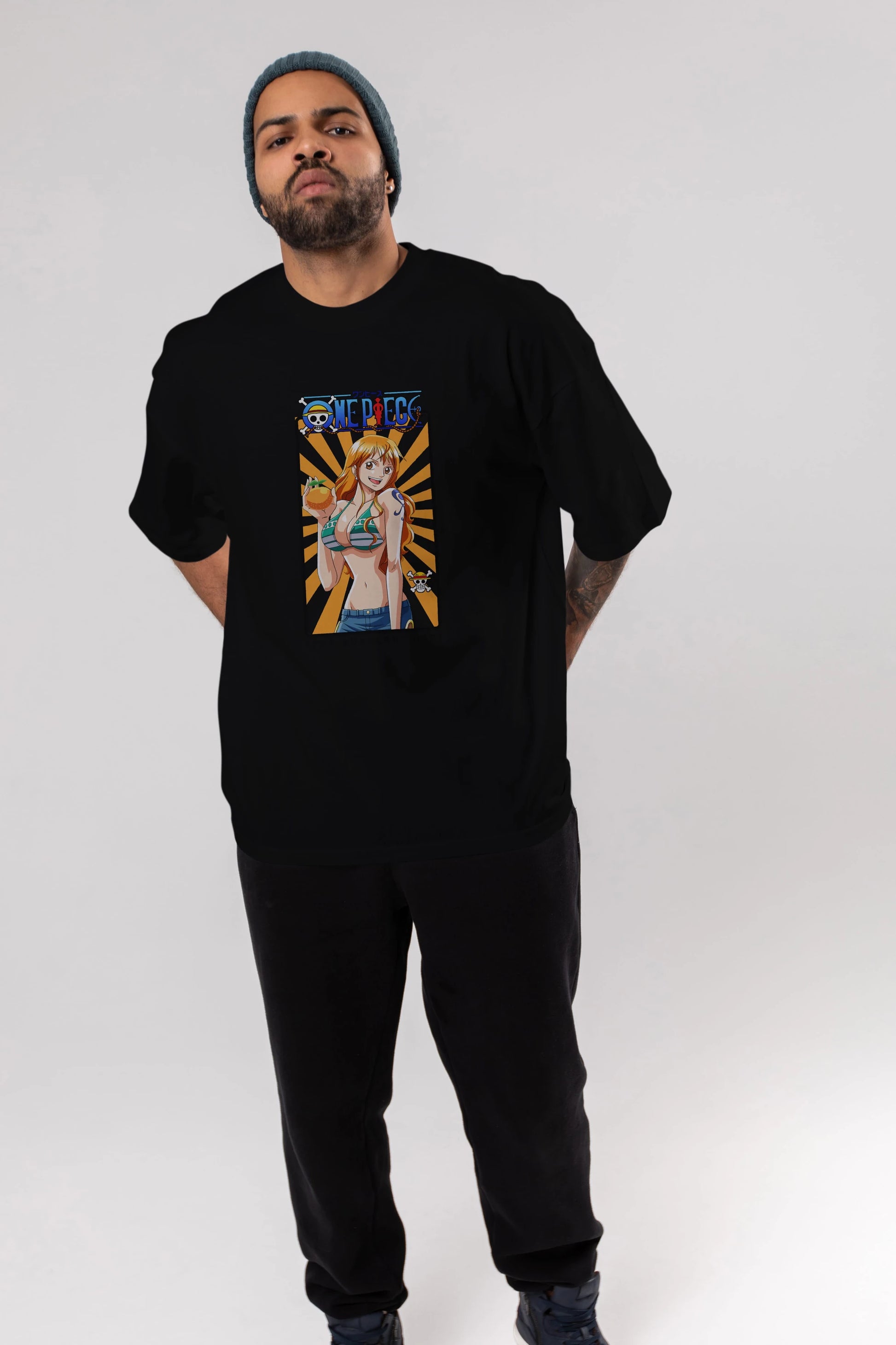 Nami Anime Ön Baskılı Oversize t-shirt Erkek Kadın Unisex