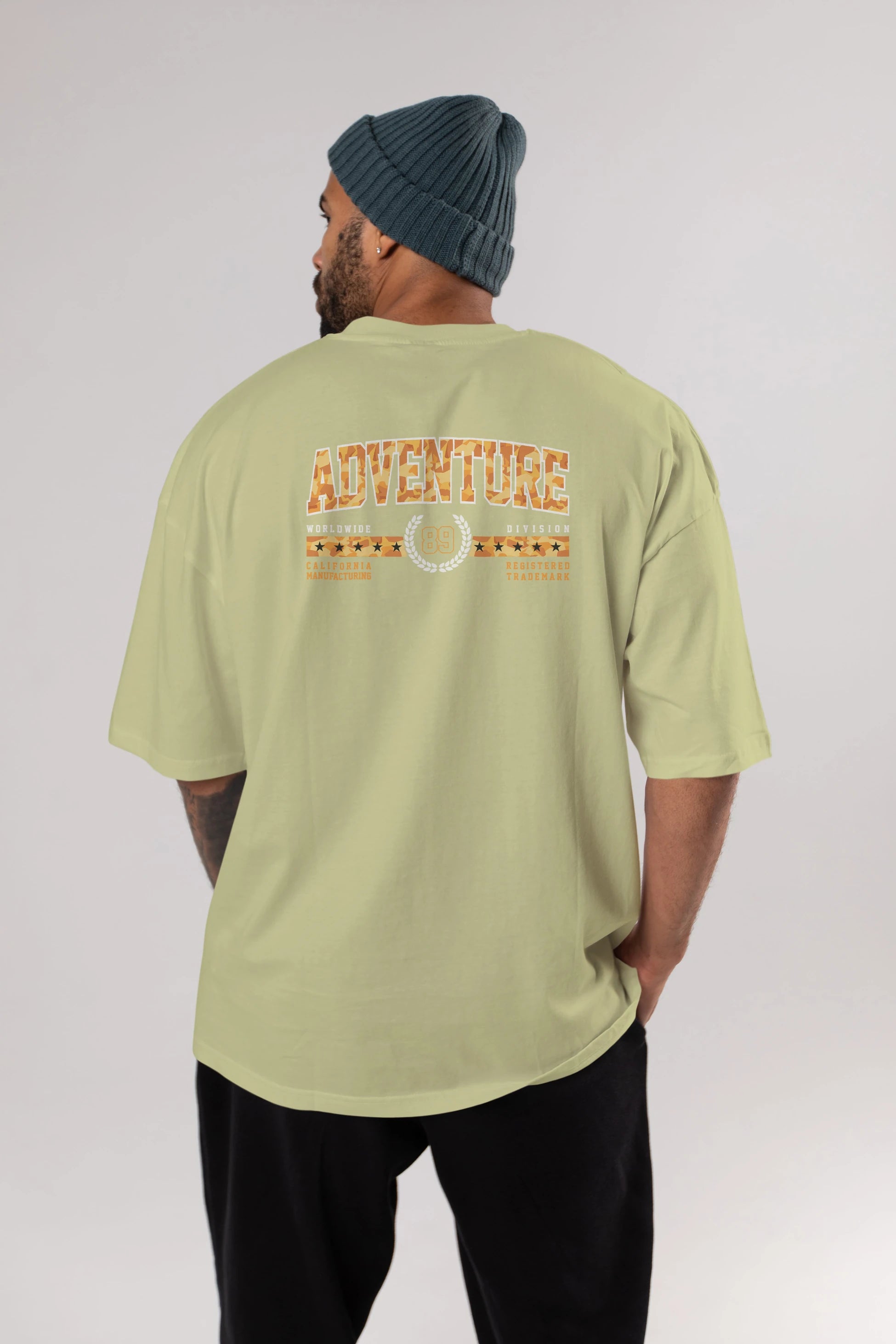Adventure Arka Baskılı Oversize t-shirt Erkek Kadın Unisex