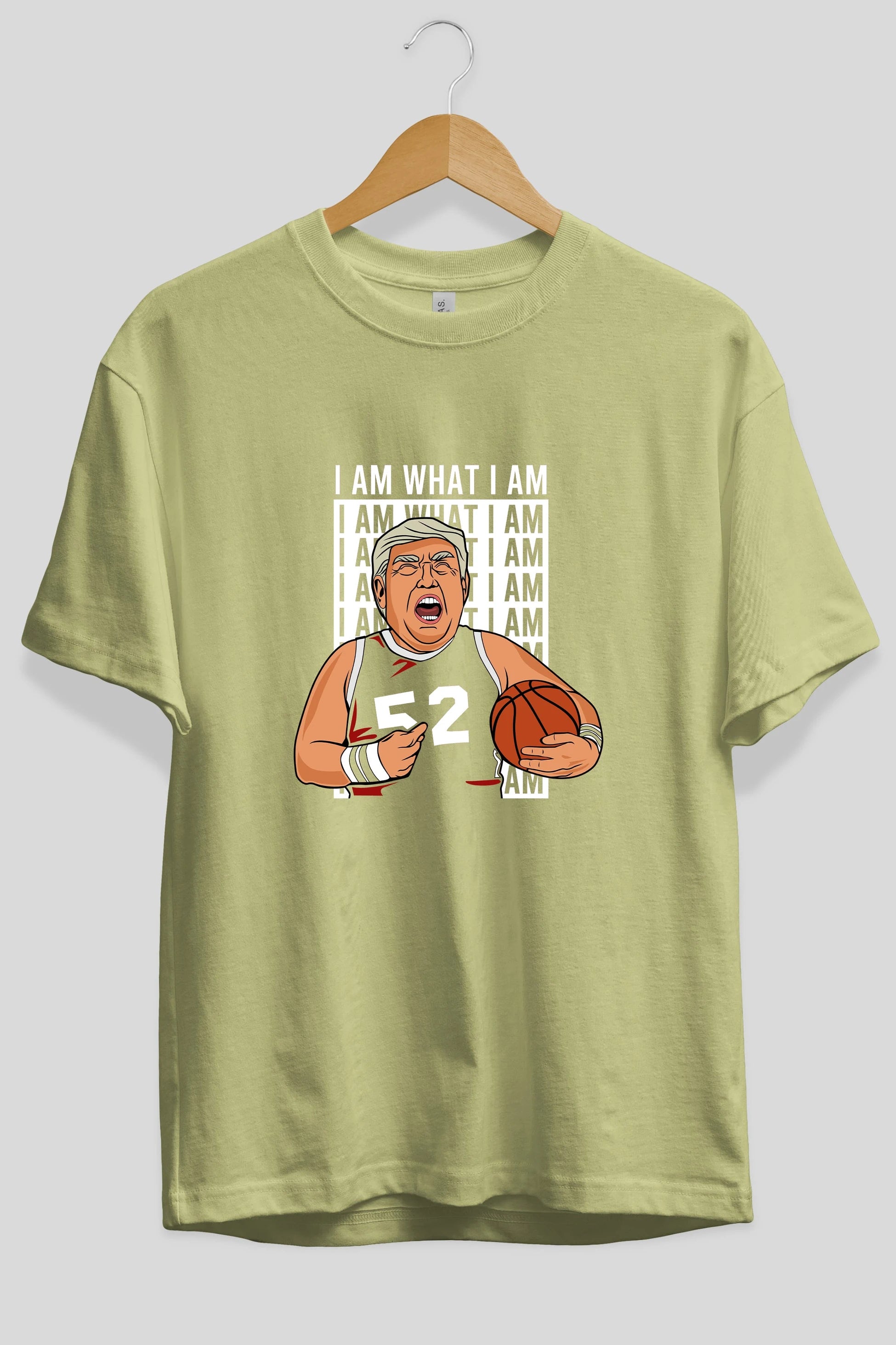 Trump Basketball Ön Baskılı Oversize t-shirt Erkek Kadın Unisex %100 Pamuk tişort