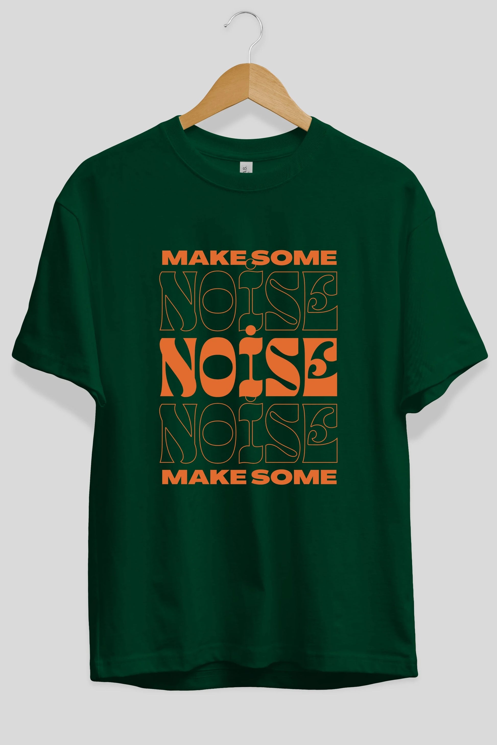 Make Some Noise Yazılı 2 Ön Baskılı Oversize t-shirt Erkek Kadın Unisex