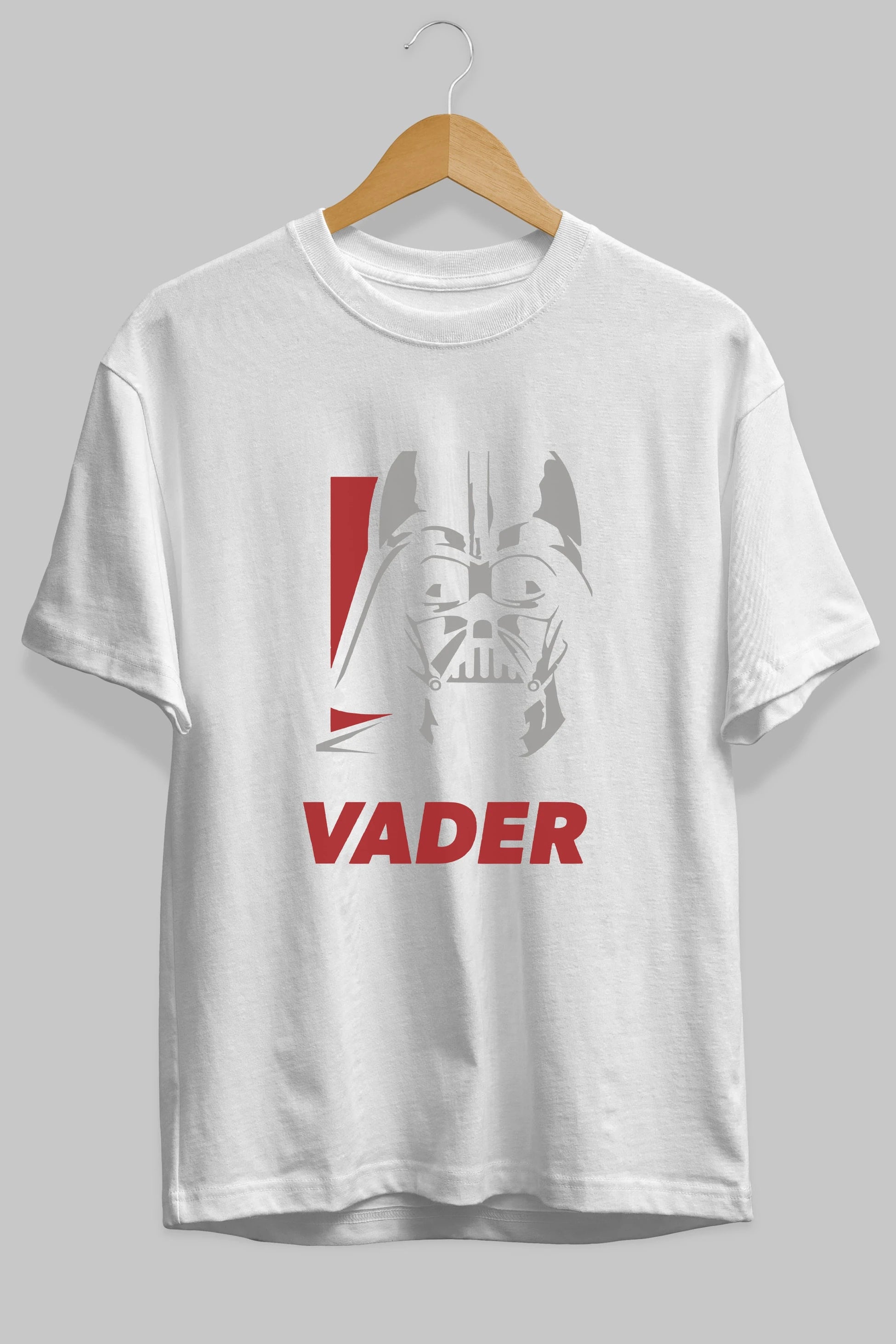 Darth Vader Ön Baskılı Oversize t-shirt Erkek Kadın Unisex %100 Pamuk Bisiklet Yaka tişort