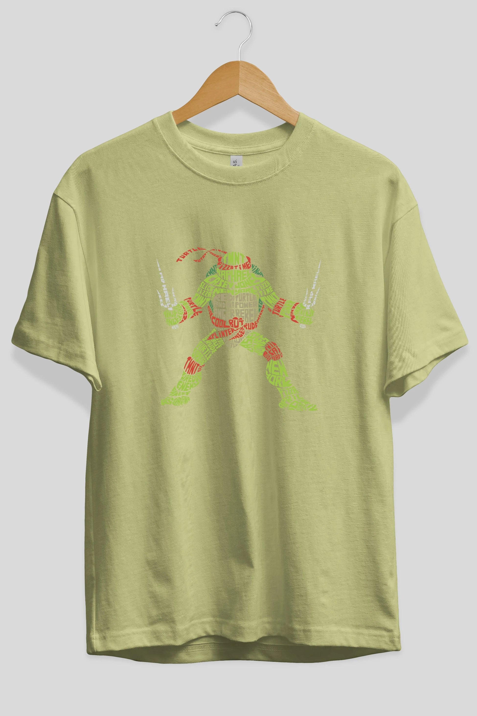 Ninja Turtle Ön Baskılı Oversize t-shirt %100 pamuk Erkek Kadın Unisex