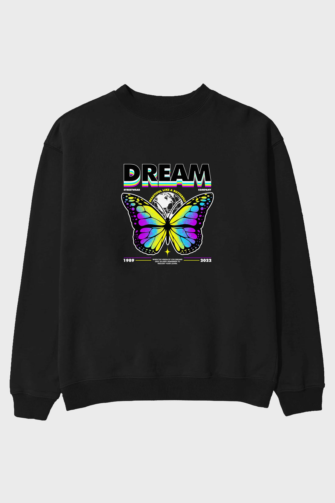 Dream Company Ön Baskılı Oversize Sweatshirt Erkek Kadın Unisex