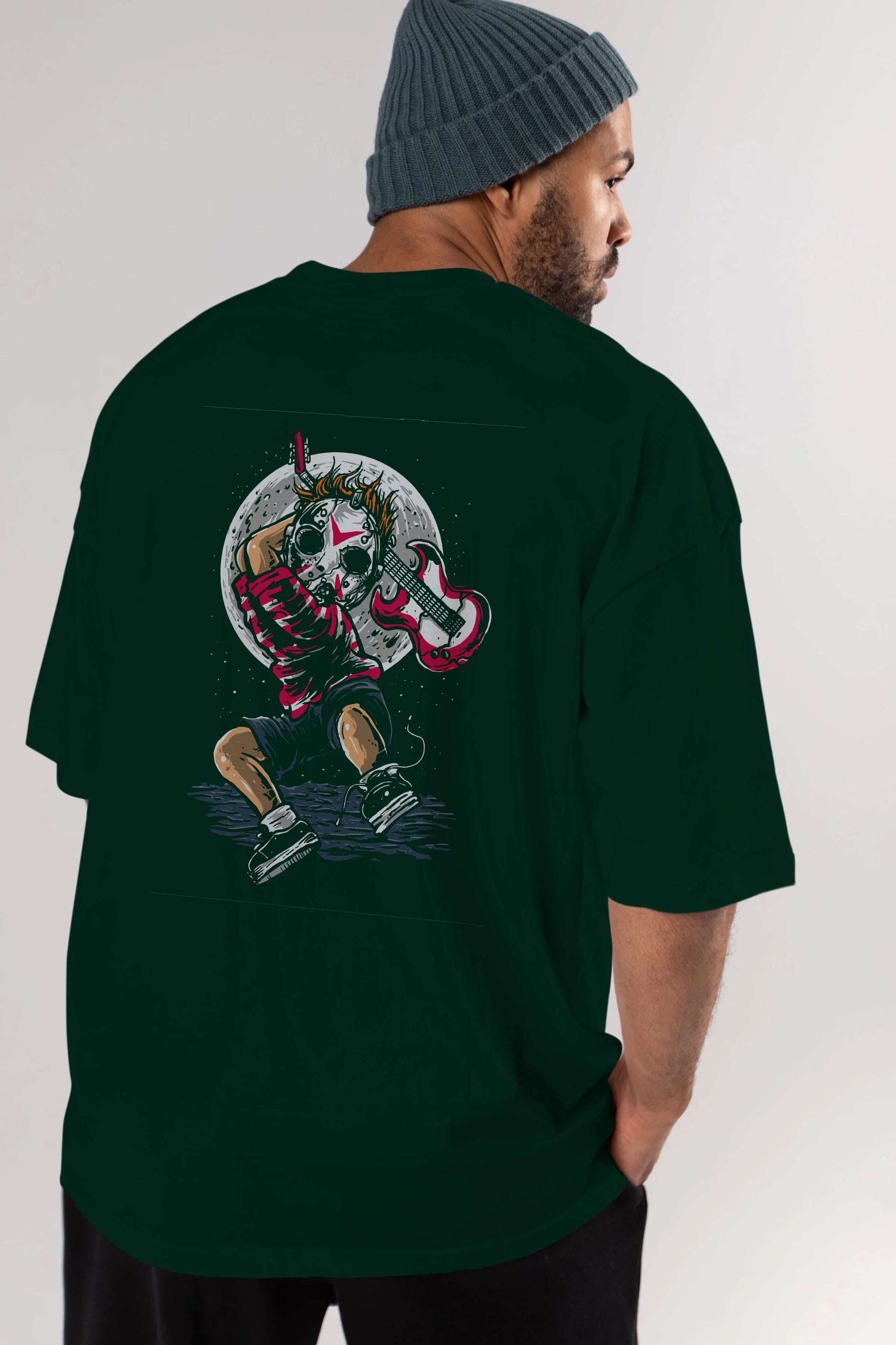 Break The Noise Arka Baskılı Oversize t-shirt Erkek Kadın Unisex %100 Pamuk