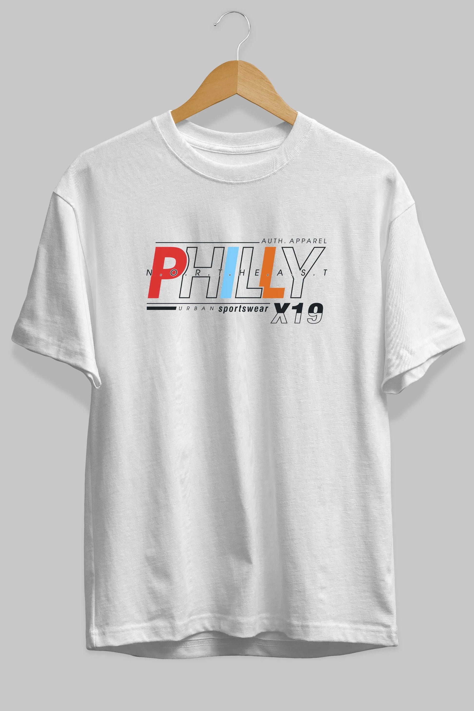 Philly Ön Baskılı Oversize t-shirt Erkek Kadın Unisex