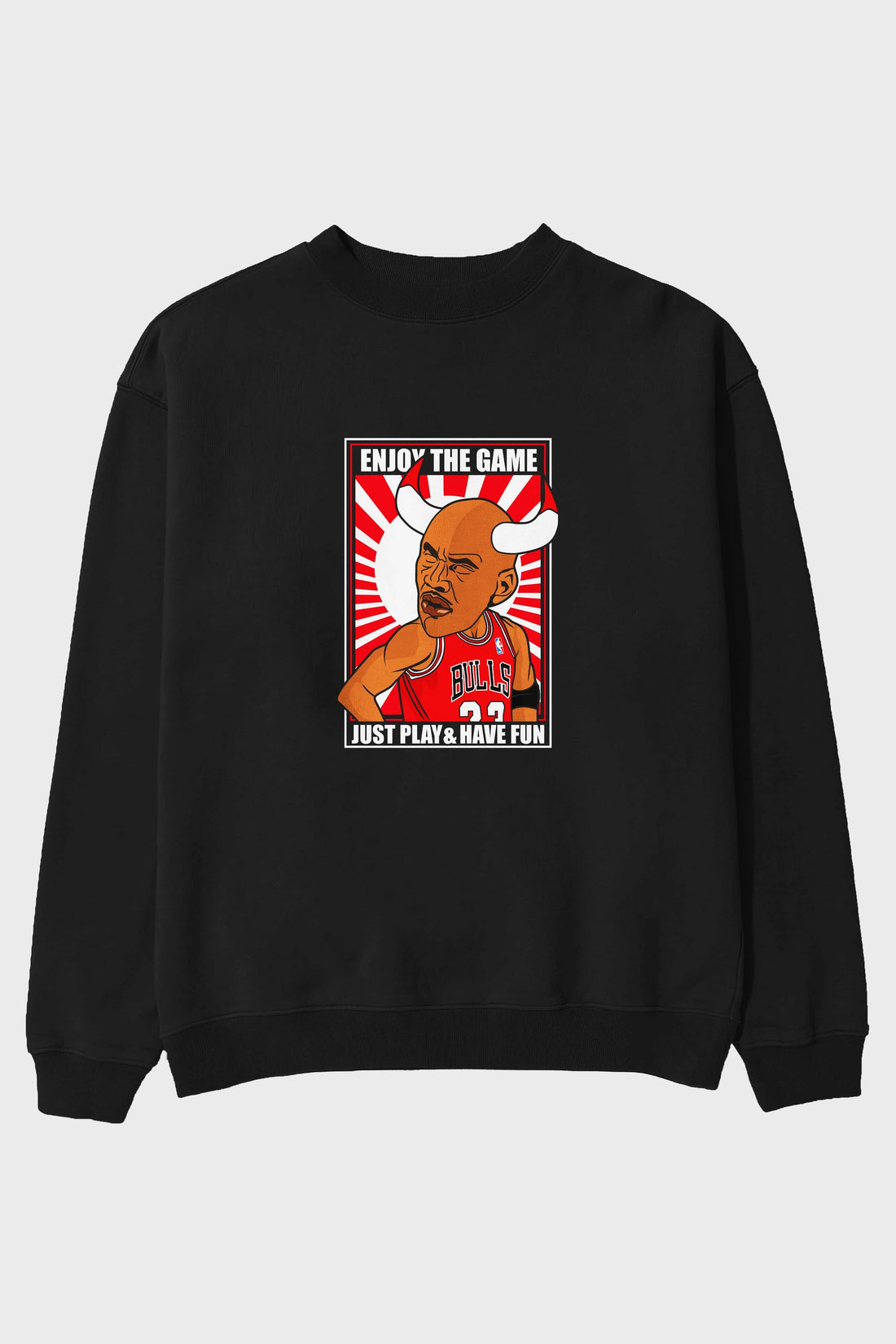 Michael Jordan Ön Baskılı Oversize Sweatshirt Erkek Kadın Unisex