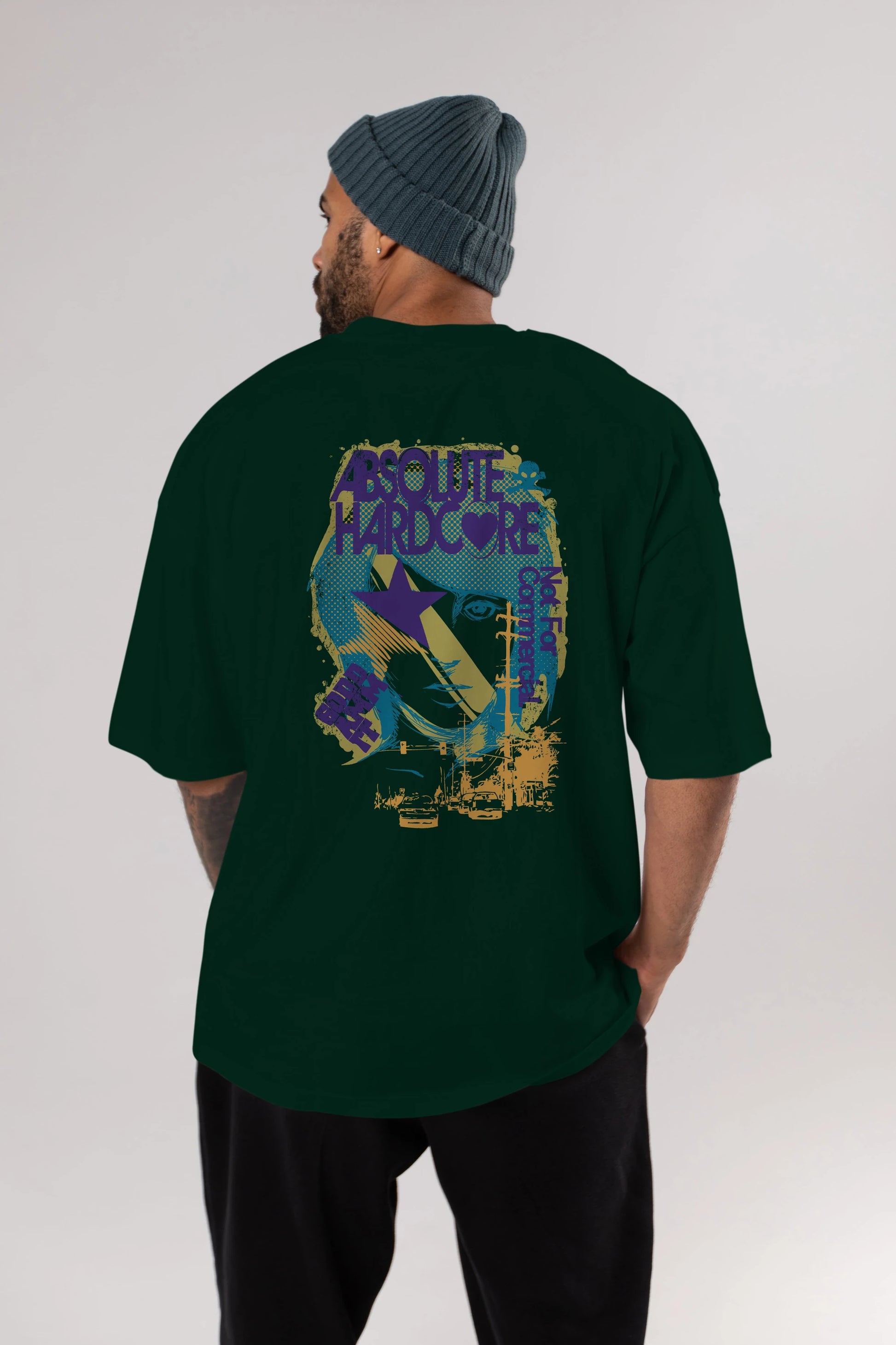 Absolute Hardcore Arka Baskılı Oversize t-shirt Erkek Kadın Unisex