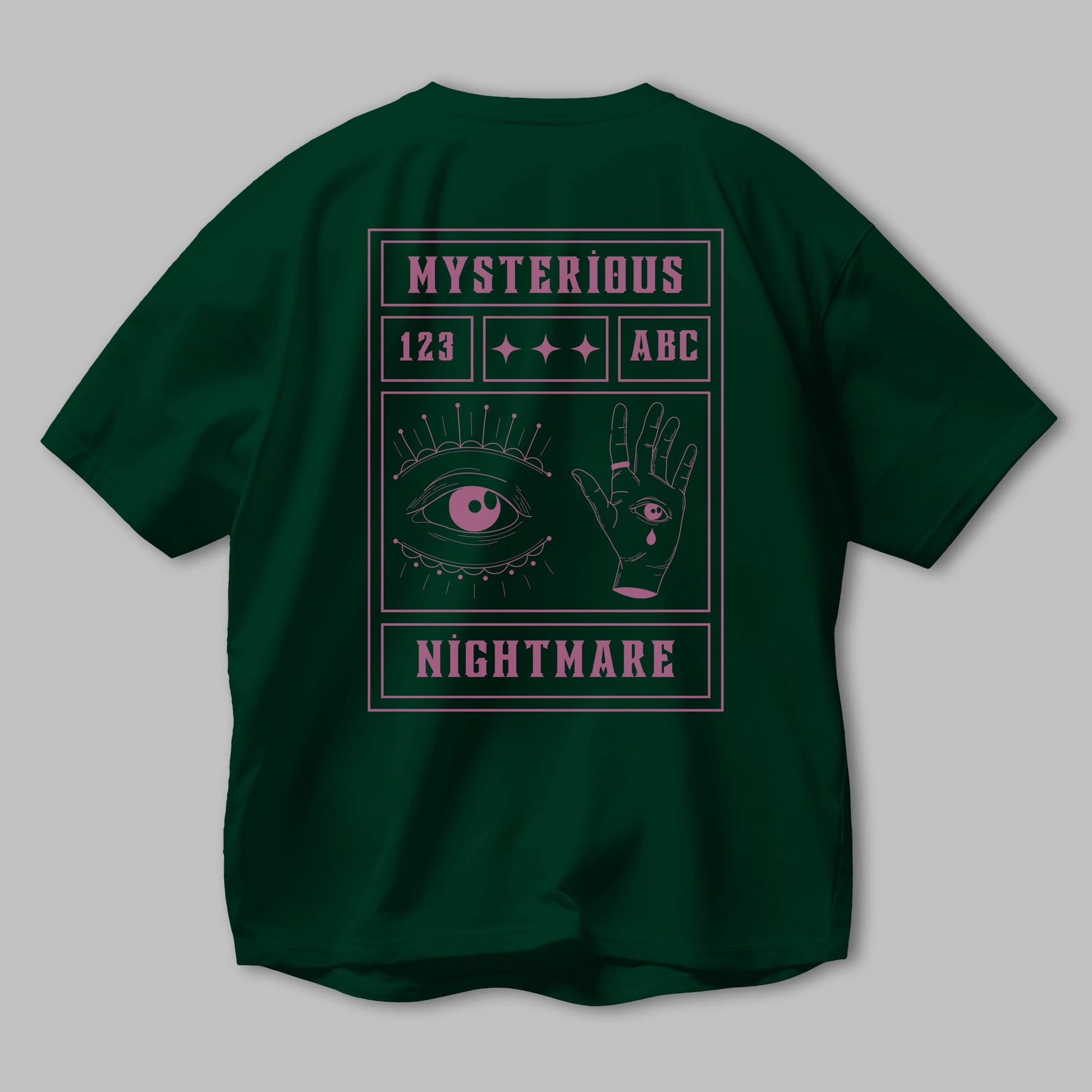 Mysterious Nightmare Arka Baskılı Oversize t-shirt Erkek Kadın Unisex