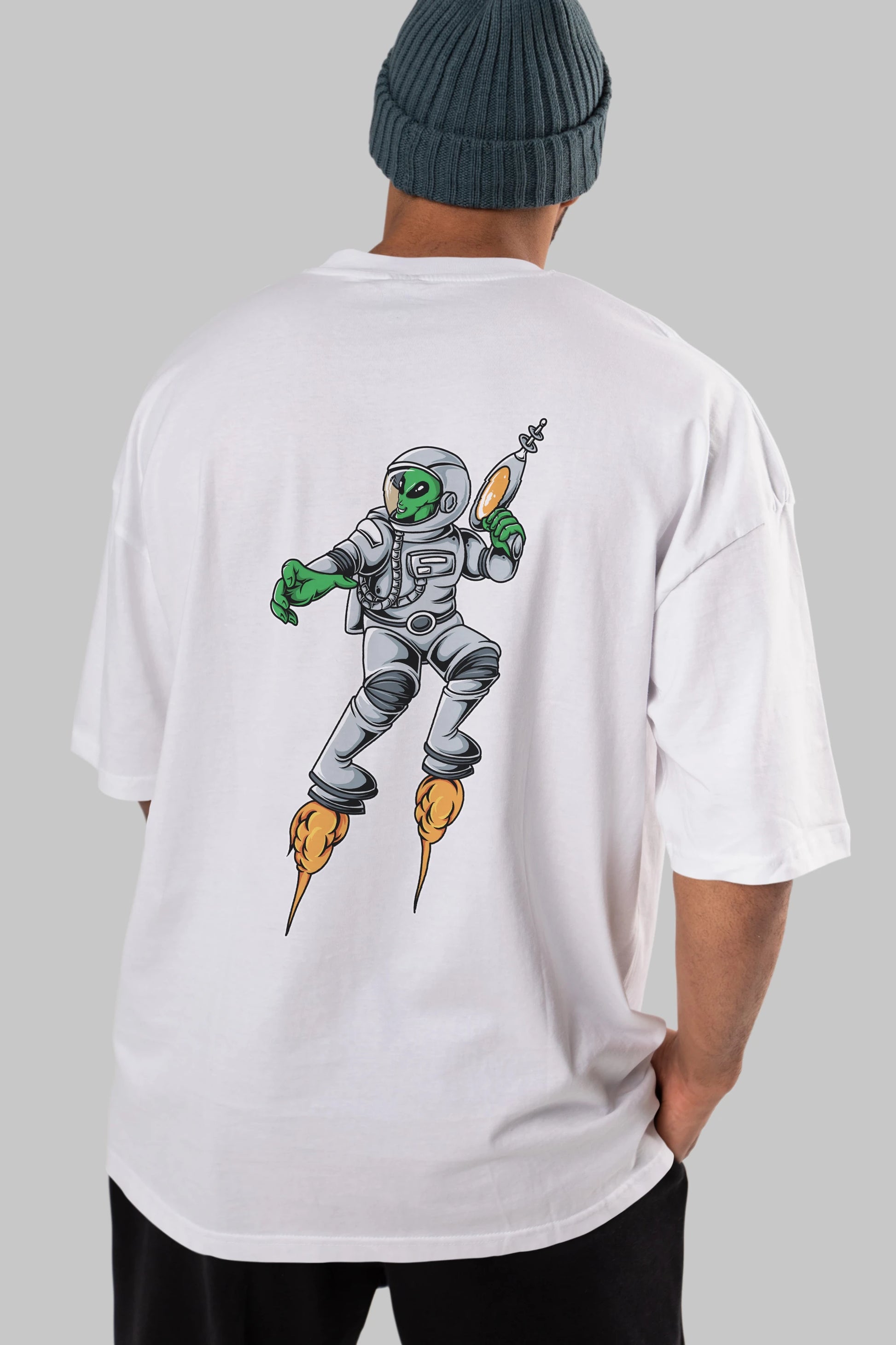 Alien Wars Tshirt Arka Baskılı Oversize t-shirt Erkek Kadın Unisex