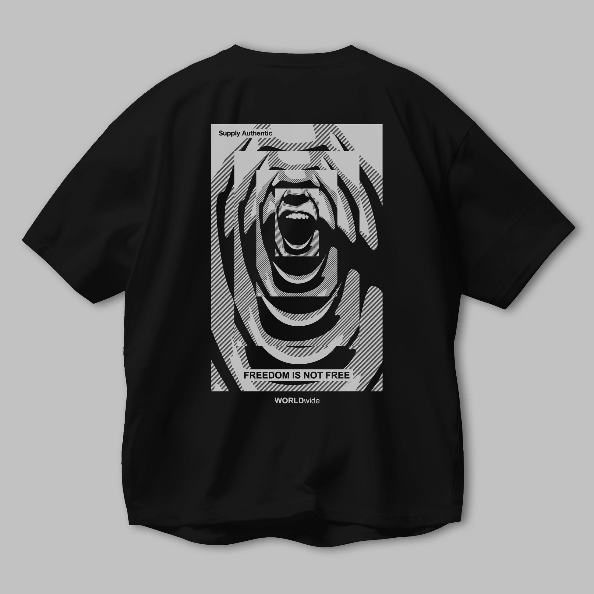 Freedom is Not Free 2 Arka Baskılı Oversize t-shirt Erkek Kadın Unisex