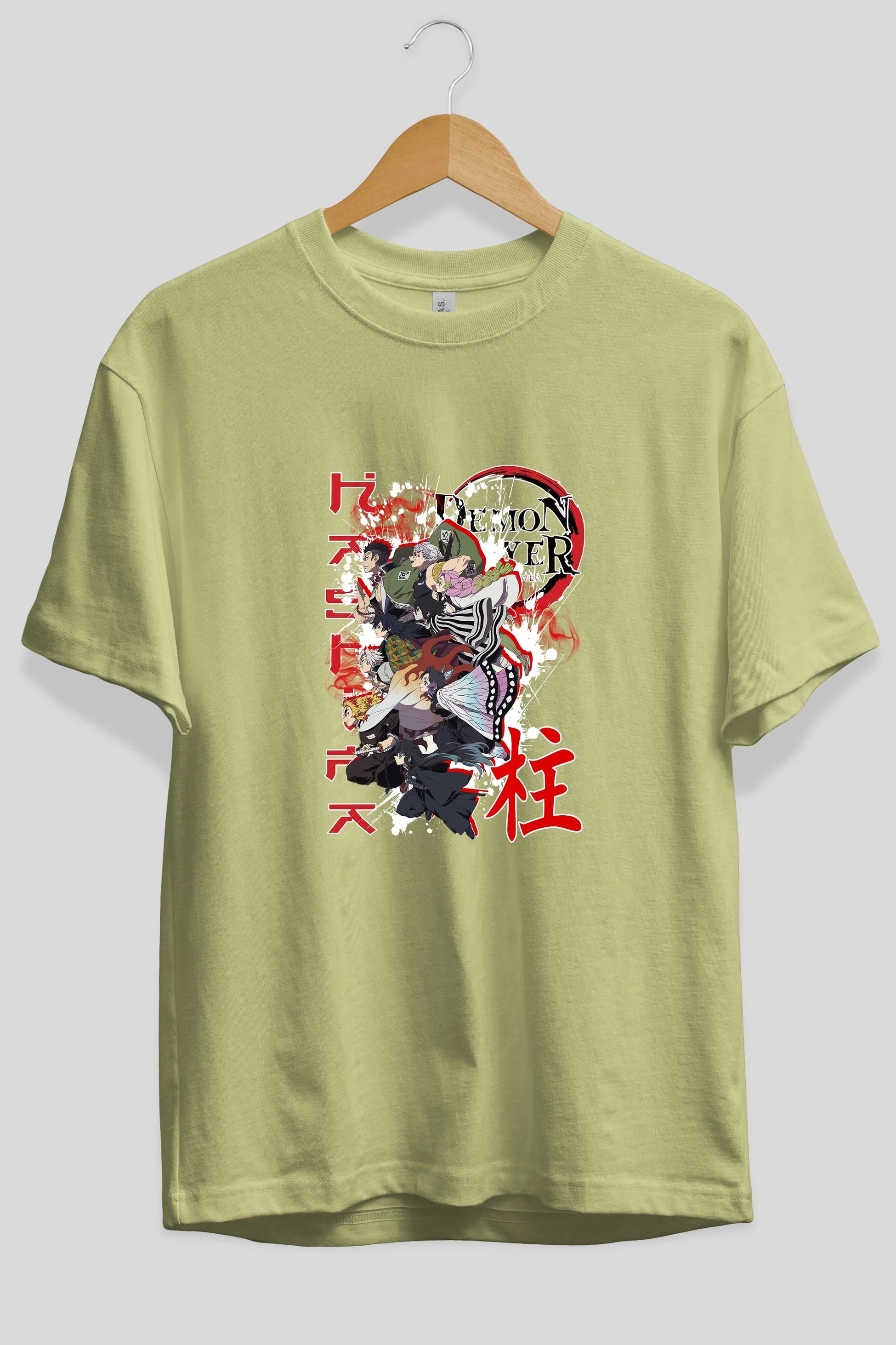 DEMON SLAYER SLAYERS Anime Ön Baskılı Oversize t-shirt %100 pamuk Erkek Kadın Unisex