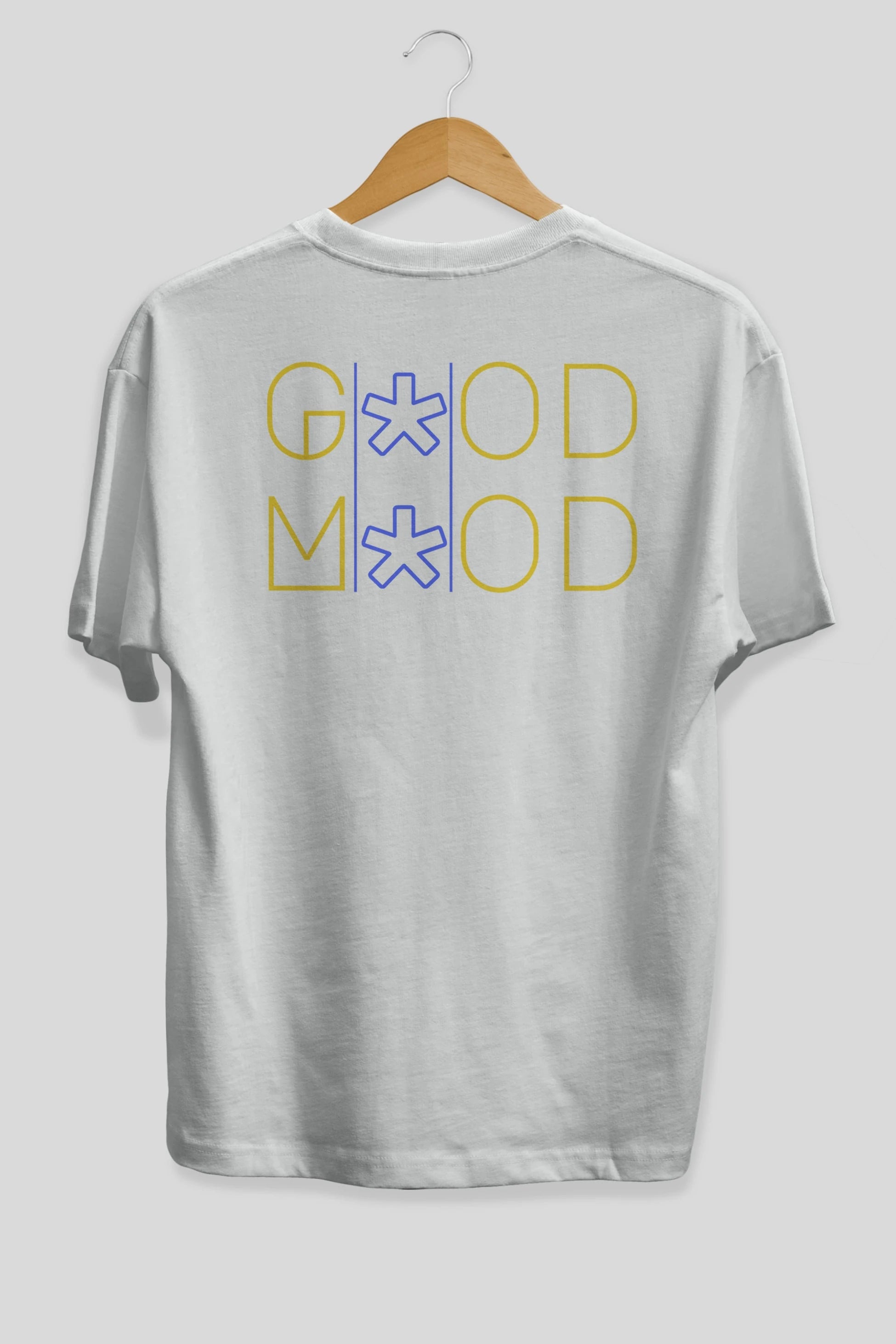 Good Mood Yazılı Arka Baskılı Oversize t-shirt Erkek Kadın Unisex