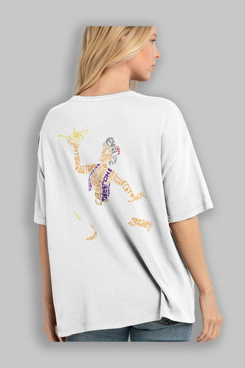 Aladdin Arka Baskılı Oversize t-shirt %100 pamuk Erkek Kadın Unisex
