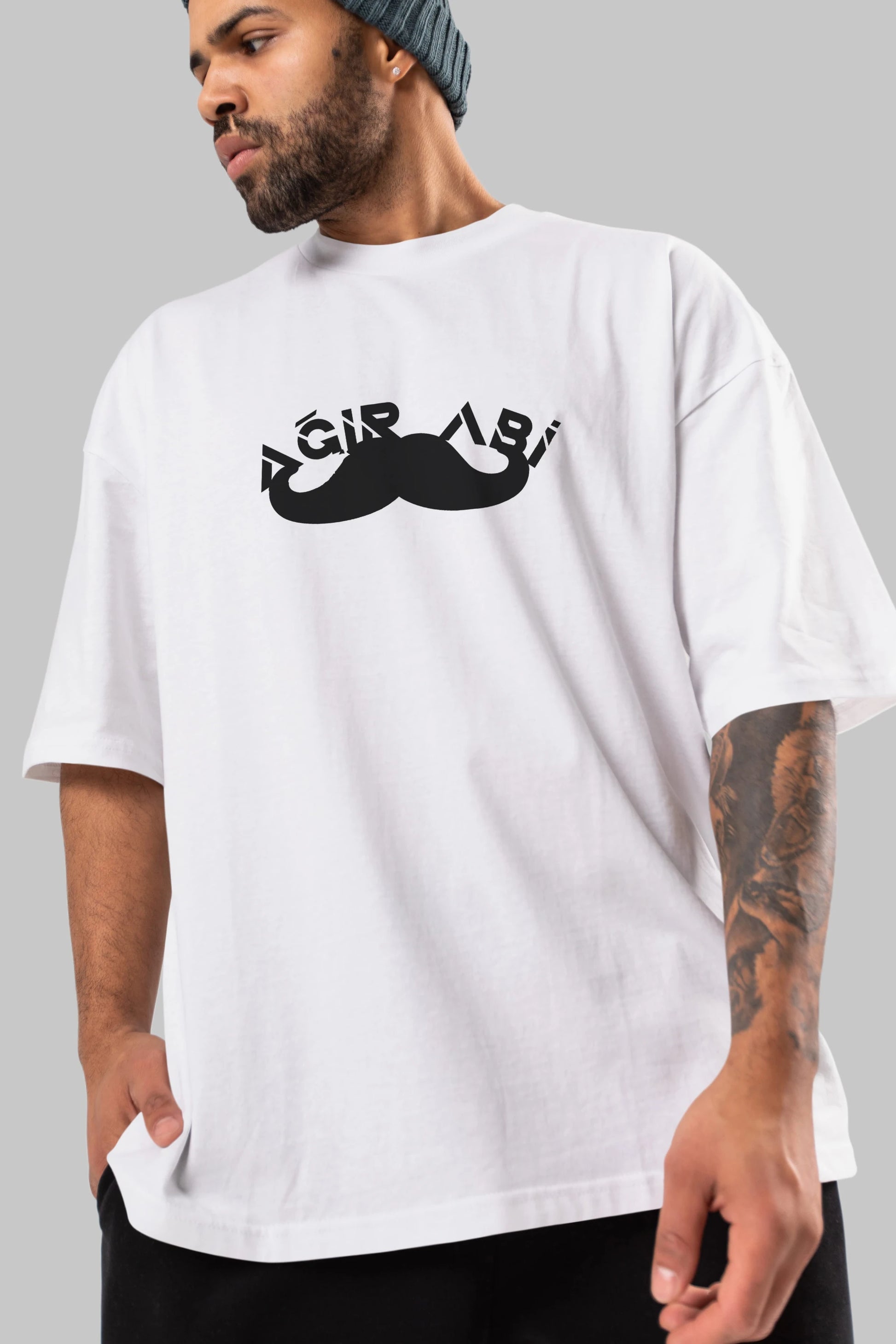 Ağır Abi Ön Baskılı Oversize t-shirt %100 pamuk Erkek Kadın Unisex