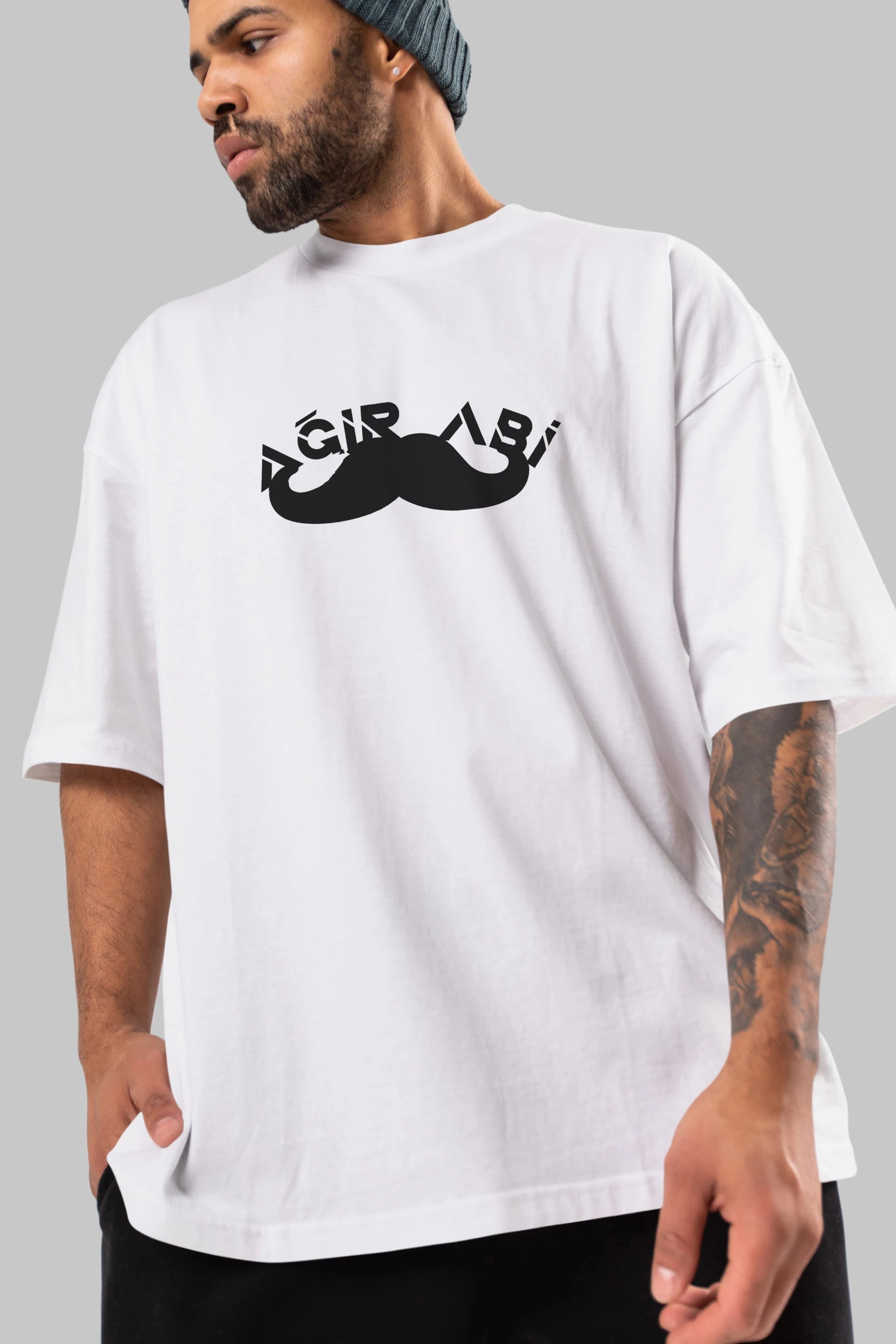 Ağır Abi Ön Baskılı Oversize t-shirt %100 pamuk Erkek Kadın Unisex