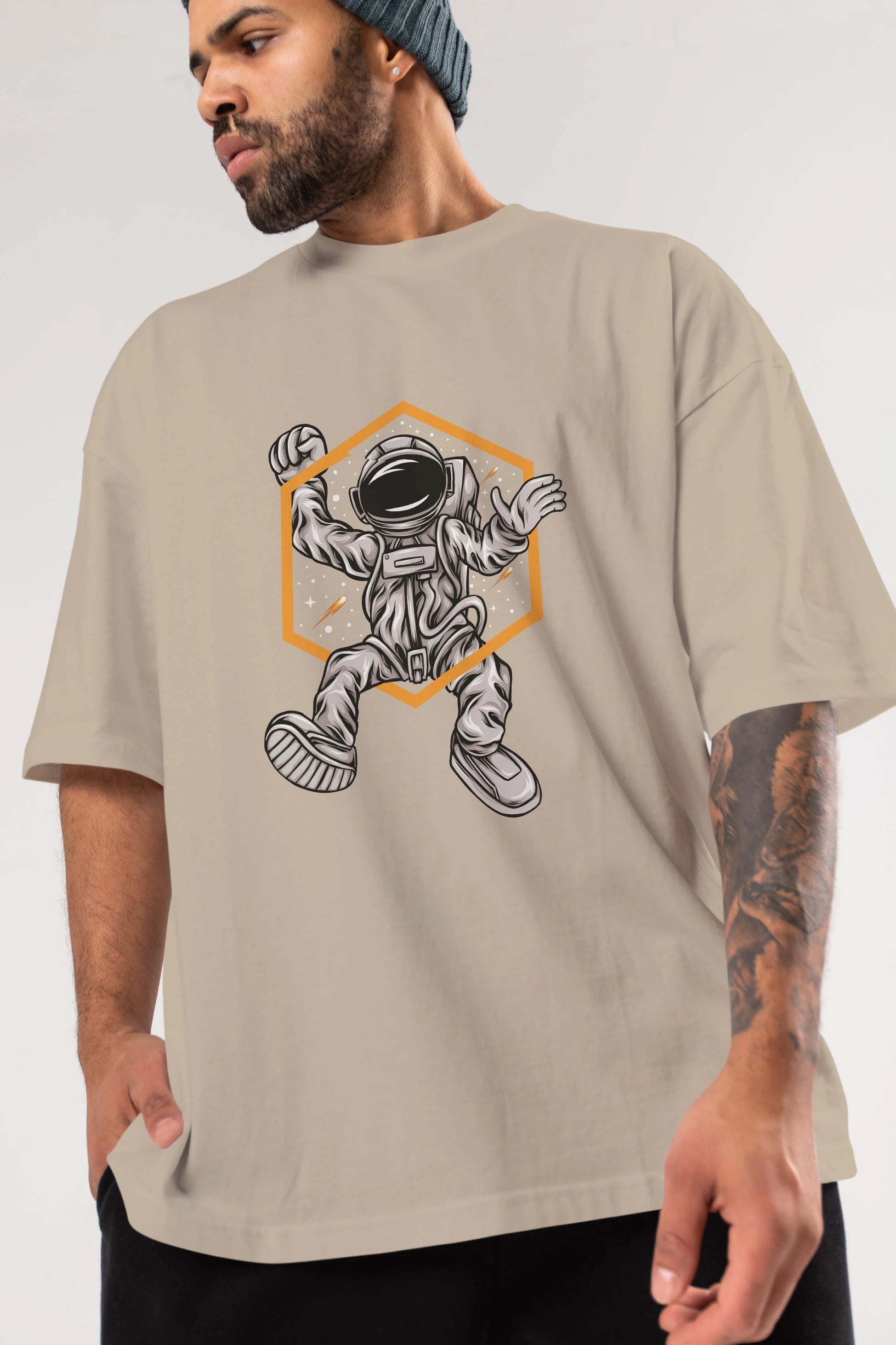 Astrofun Ön Baskılı Oversize t-shirt Erkek Kadın Unisex