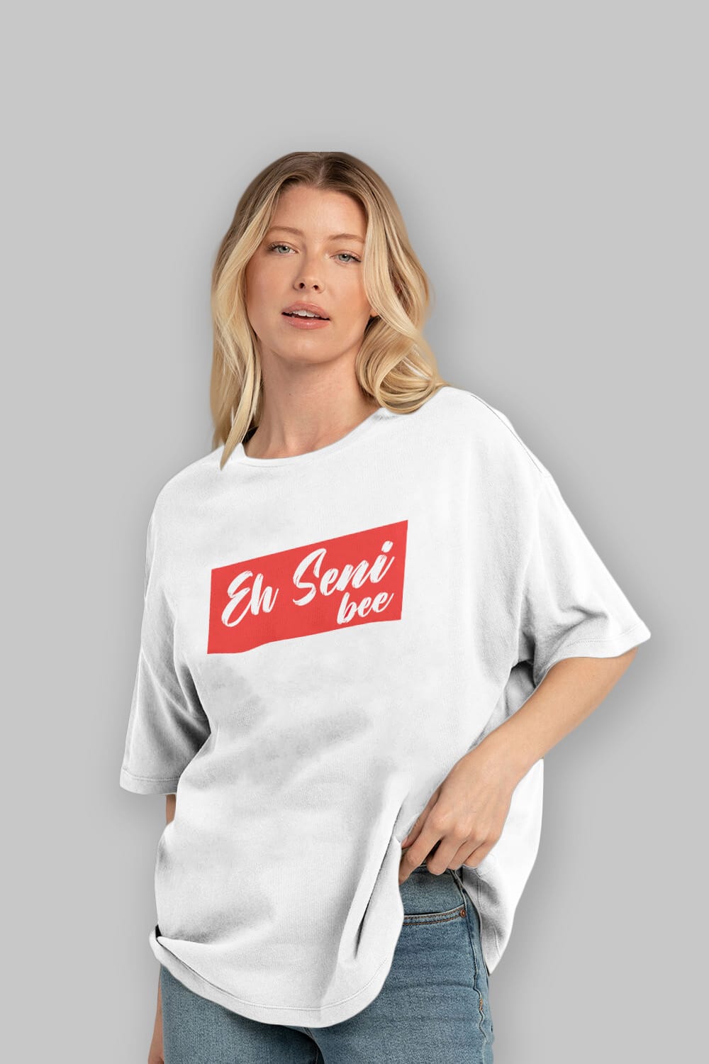 Eh Seni Be Ön Baskılı Oversize t-shirt %100 pamuk Erkek Kadın Unisex