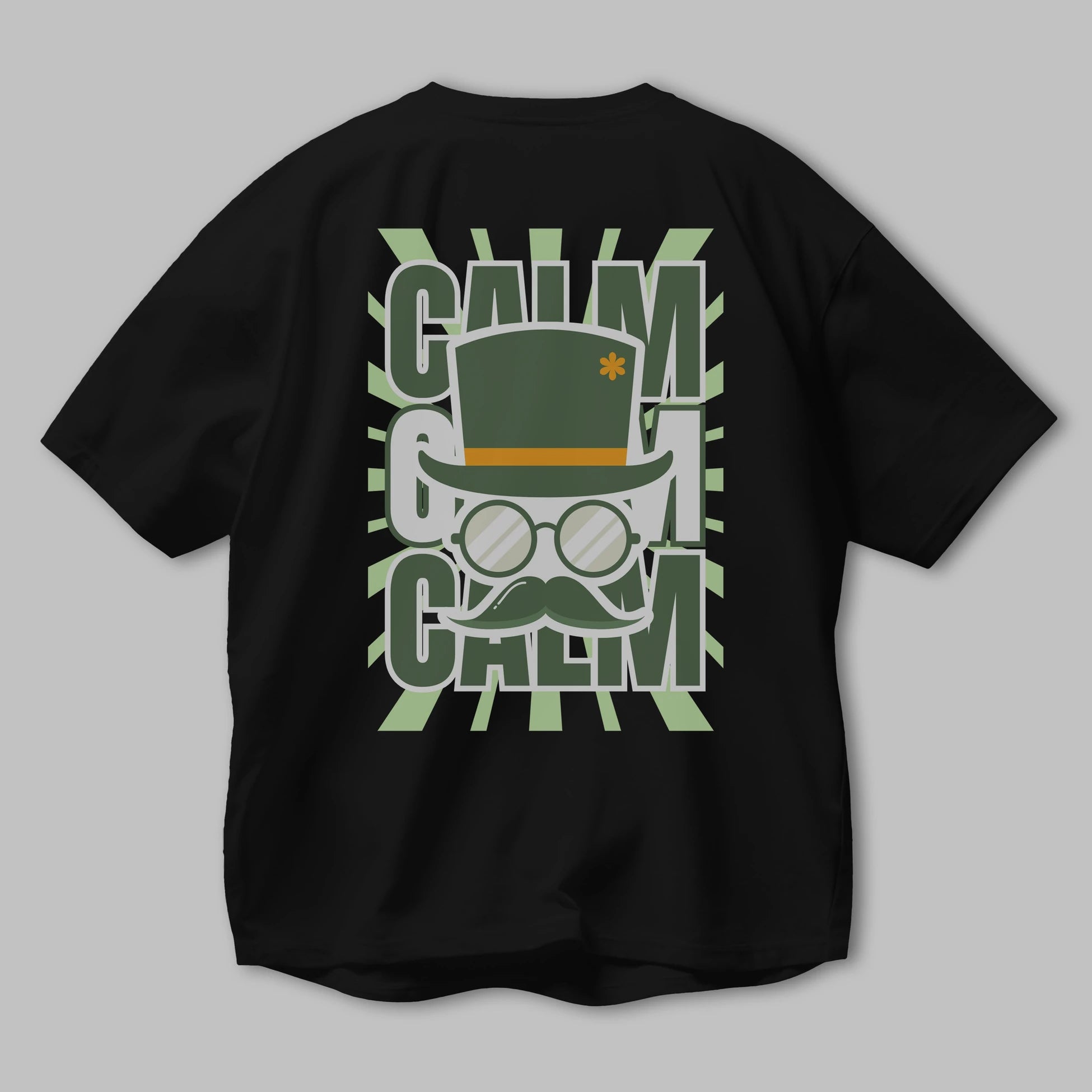 Calm Yazılı Arka Baskılı Oversize t-shirt Erkek Kadın Unisex