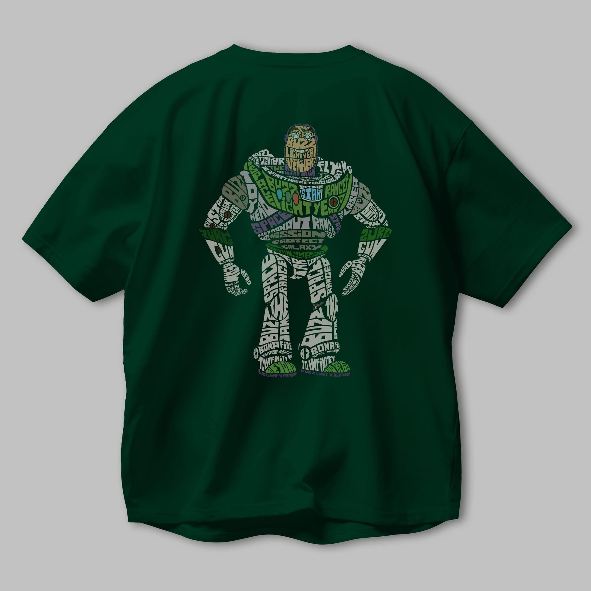 Buzz Arka Baskılı Oversize t-shirt %100 pamuk Erkek Kadın Unisex