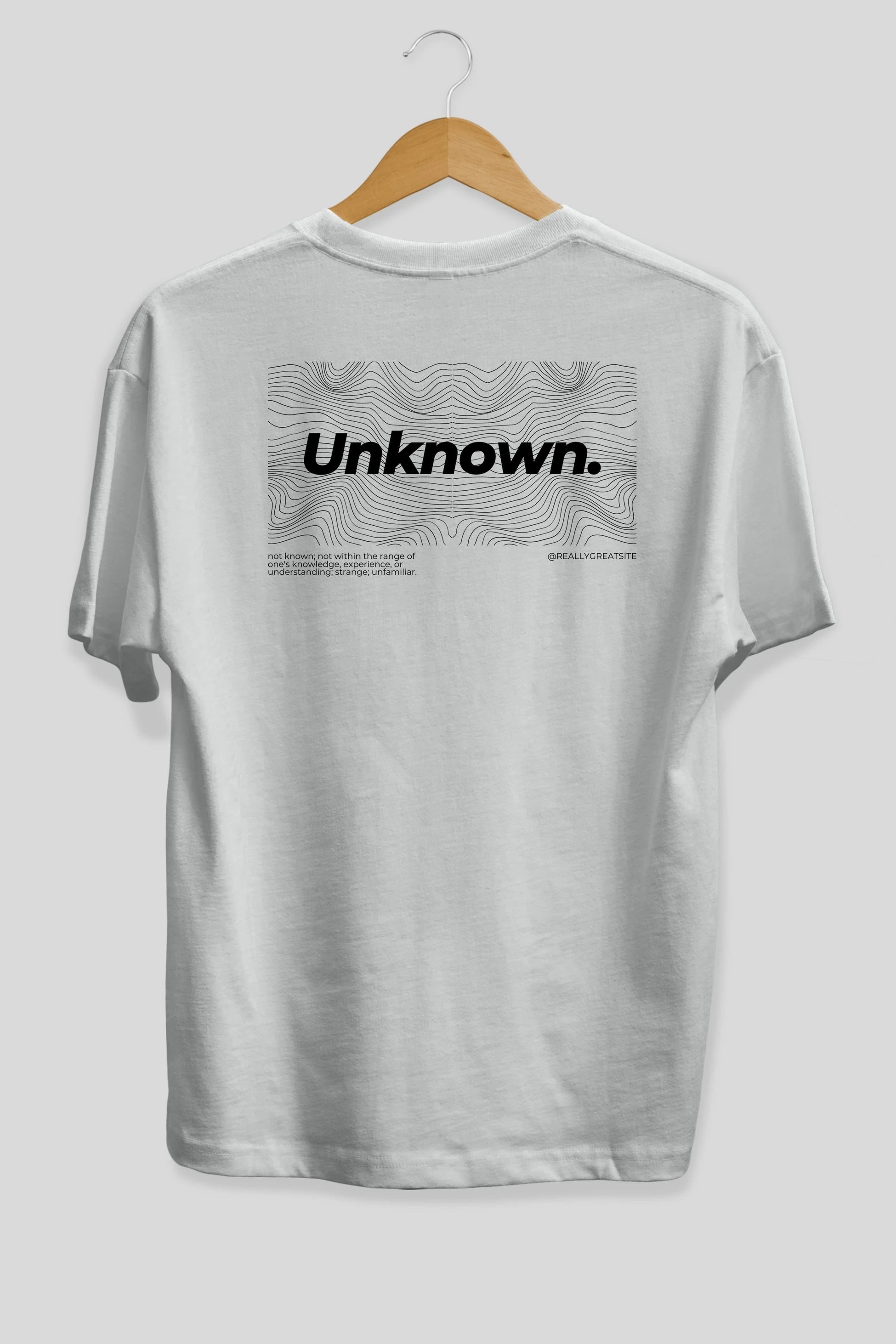 Unknown Yazılı Arka Baskılı Oversize t-shirt Erkek Kadın Unisex