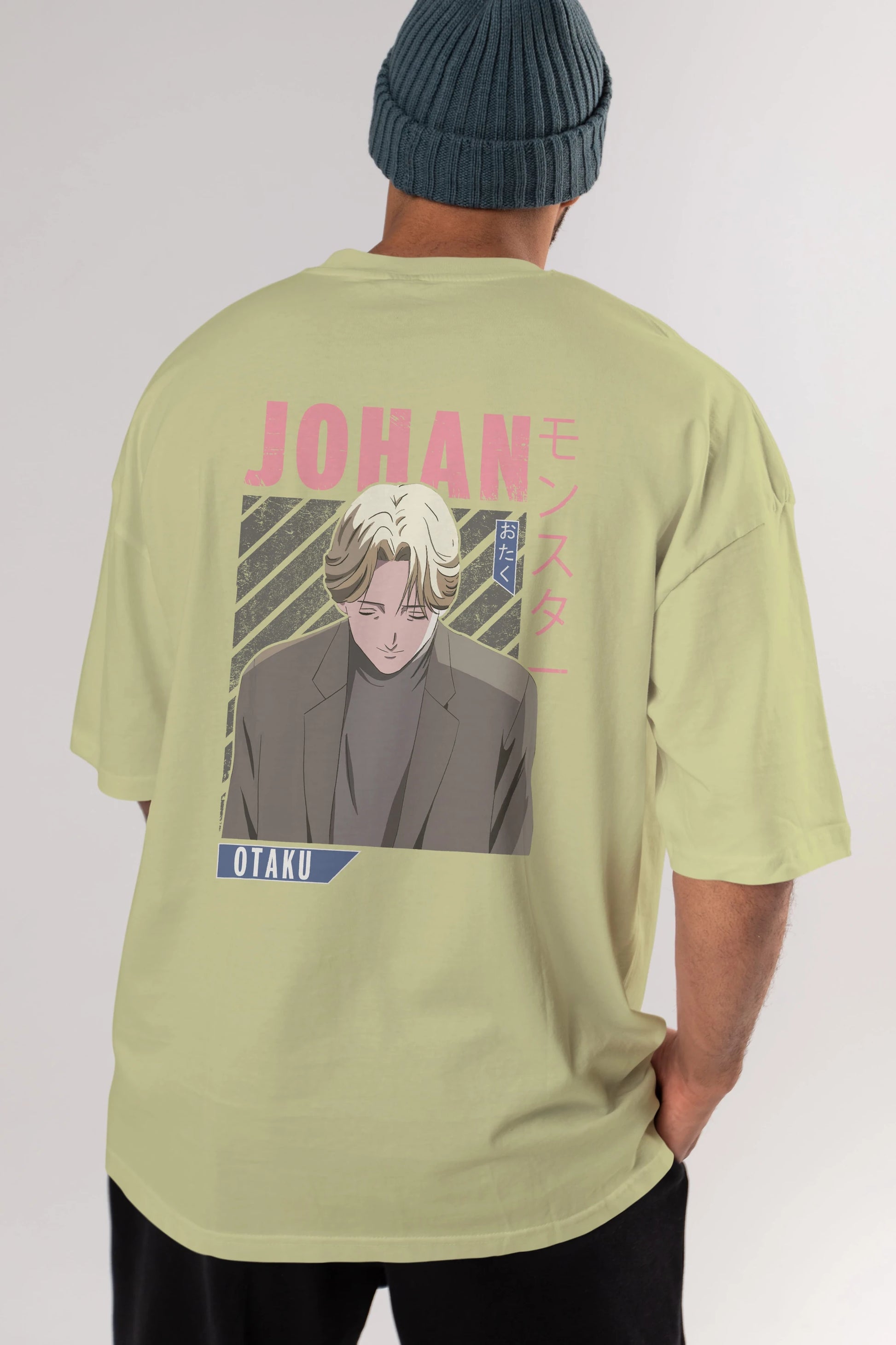 Johan Liebert MONSTER Anime Arka Baskılı Oversize t-shirt Erkek Kadın Unisex