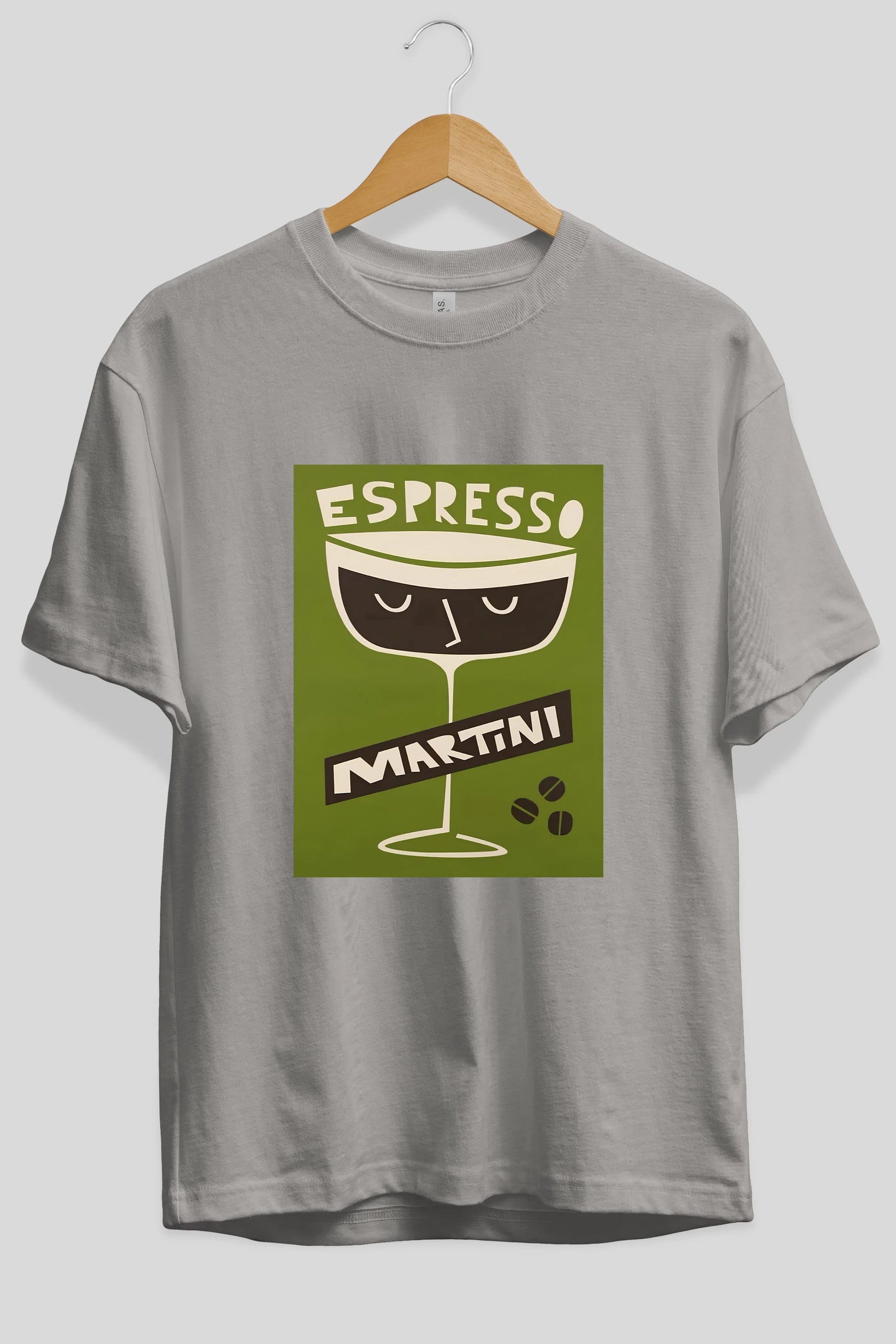 Espresso Martini 2 Ön Baskılı Oversize t-shirt Erkek Kadın Unisex %100 Pamuk Bisiklet Yaka tişort