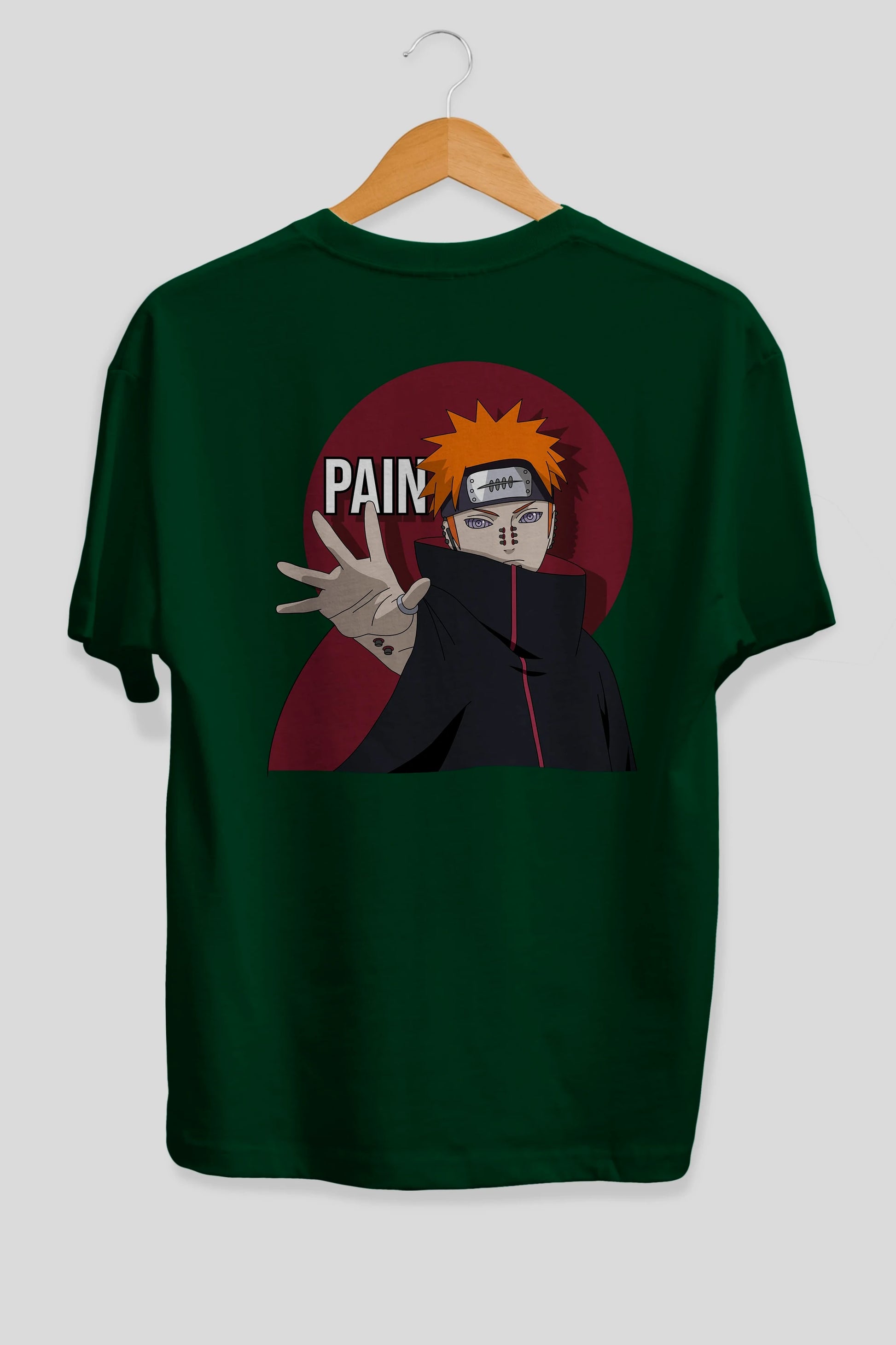 PAIN NARUTO Anime Arka Baskılı Oversize t-shirt Erkek Kadın Unisex