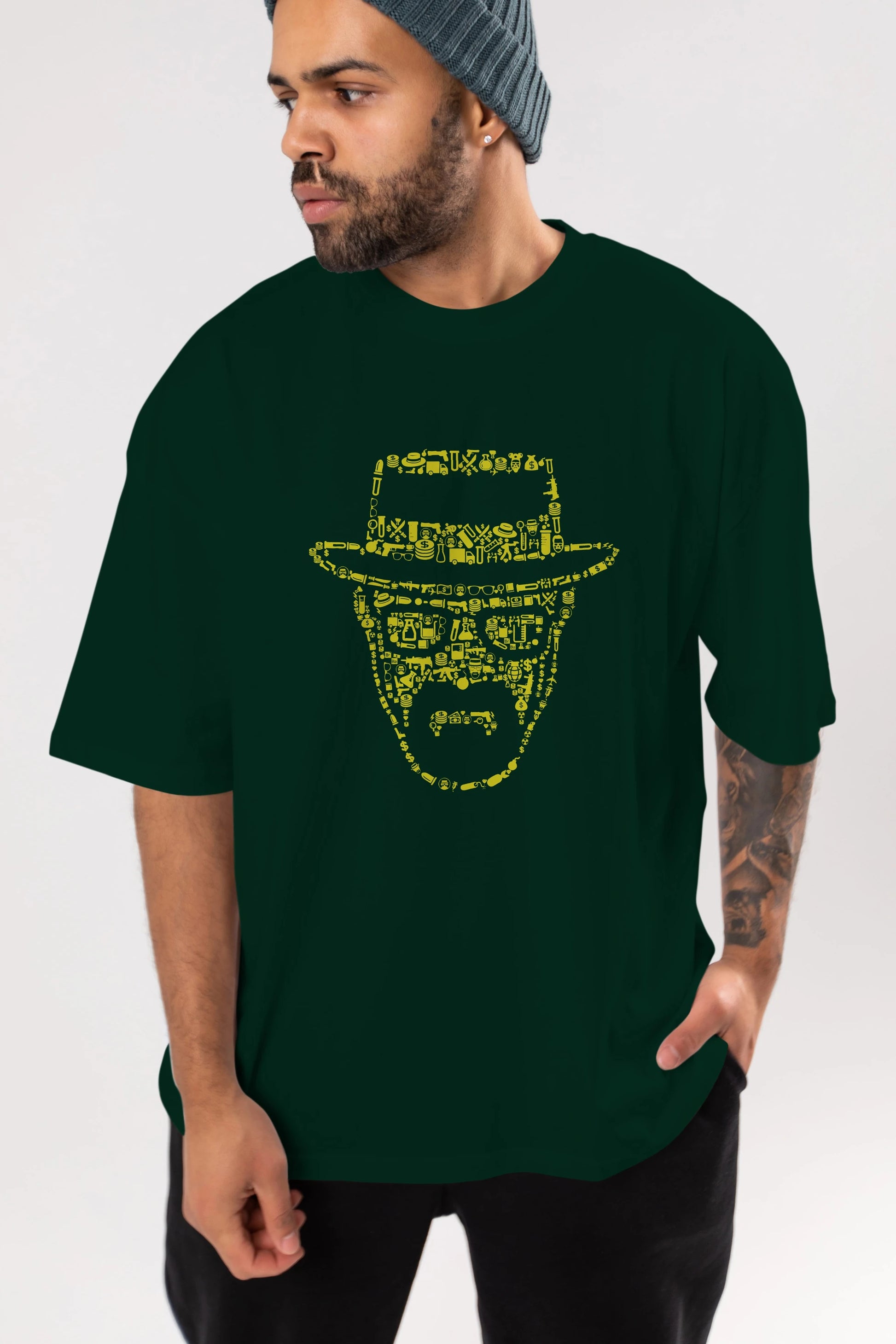 The Chronicle Ön Baskılı Oversize t-shirt %100 pamuk Erkek Kadın Unisex