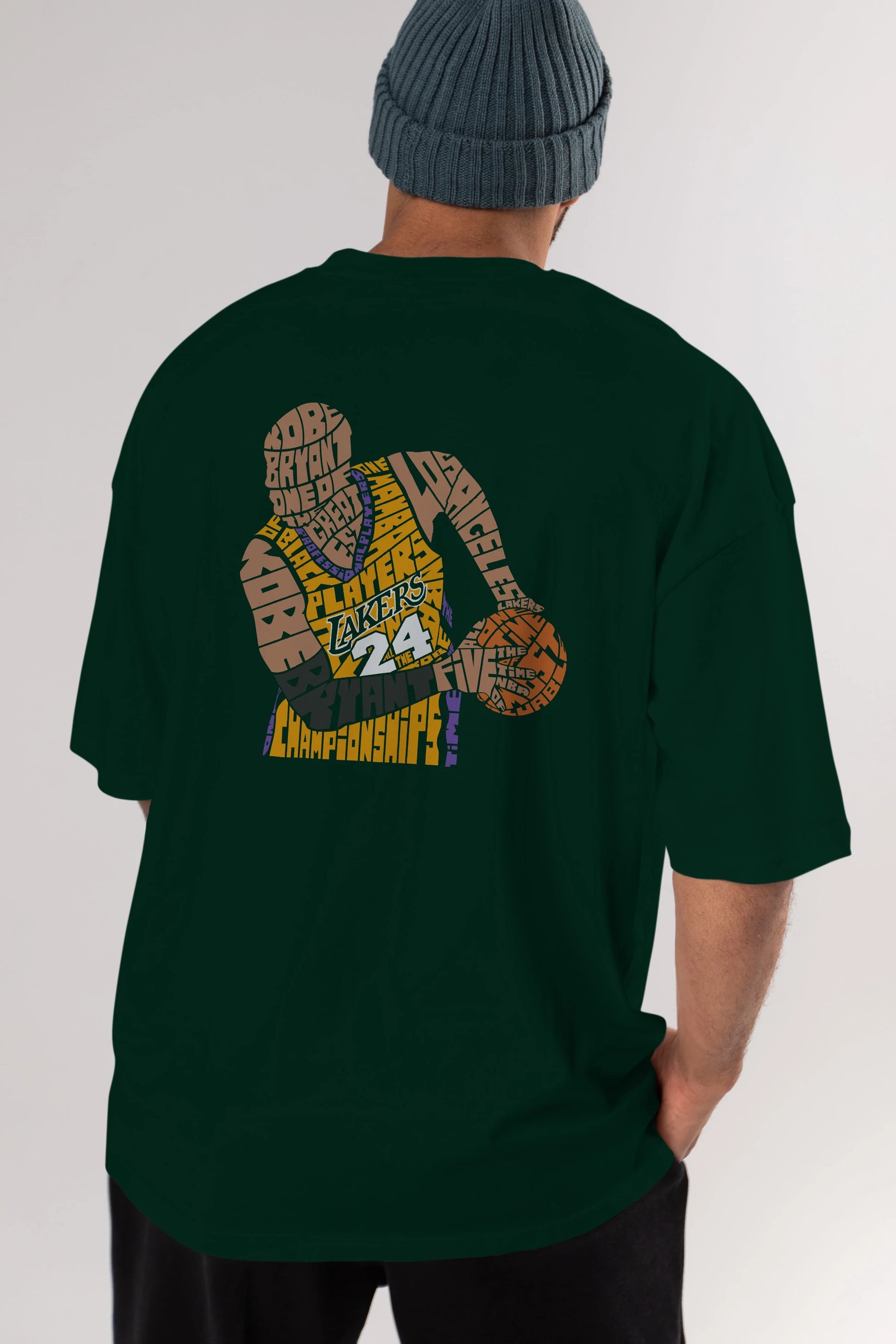 Kobe Bryant Arka Baskılı Oversize t-shirt %100 pamuk Erkek Kadın Unisex