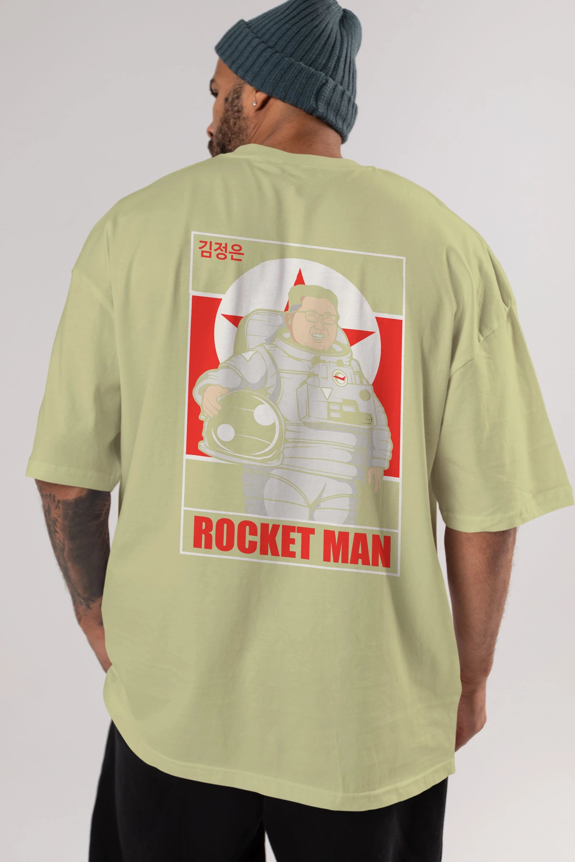 Astronot Kim Arka Baskılı Oversize t-shirt Erkek Kadın Unisex %100 Pamuk tişort