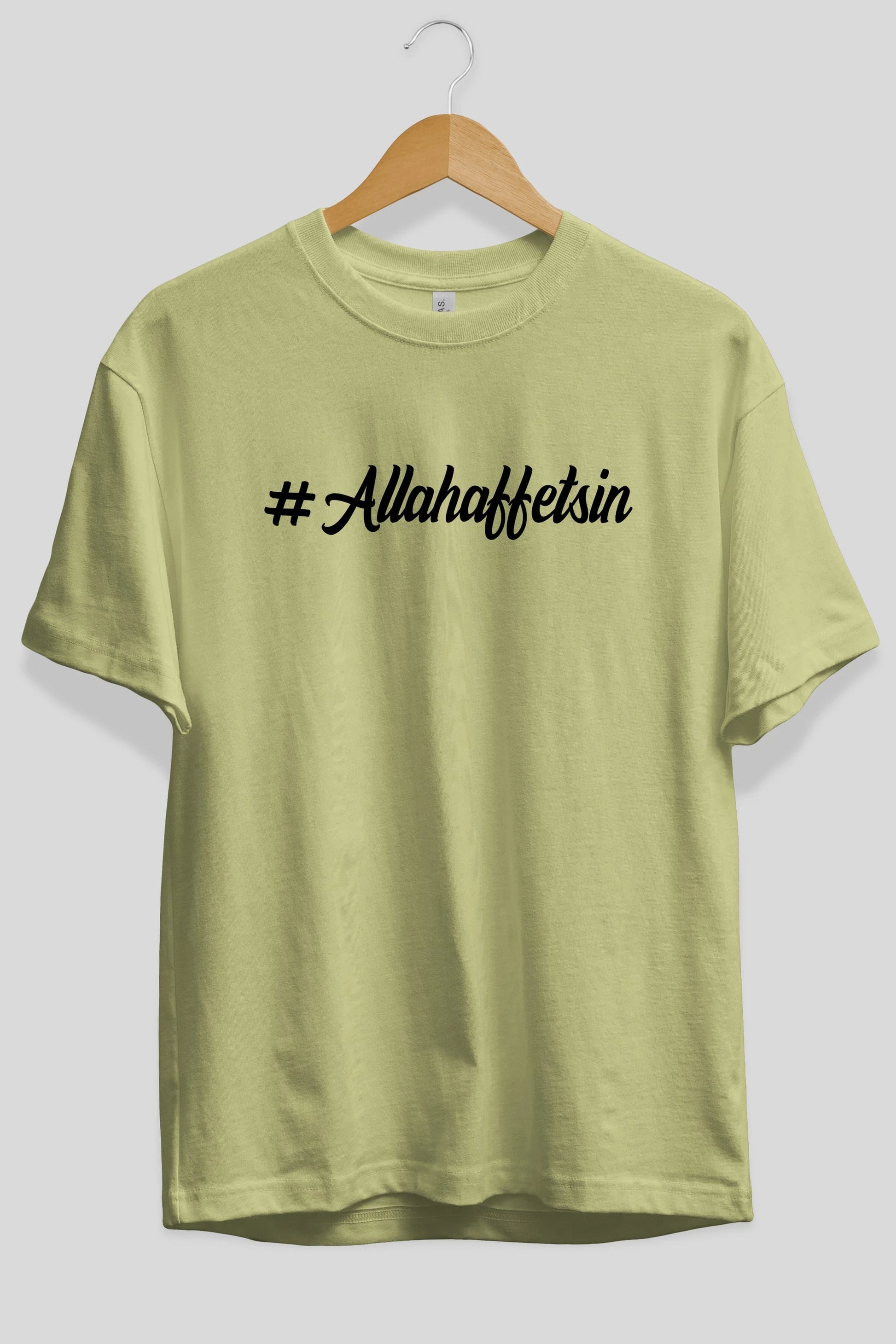 Allahaffetsin Ön Baskılı Oversize t-shirt %100 pamuk Erkek Kadın Unisex