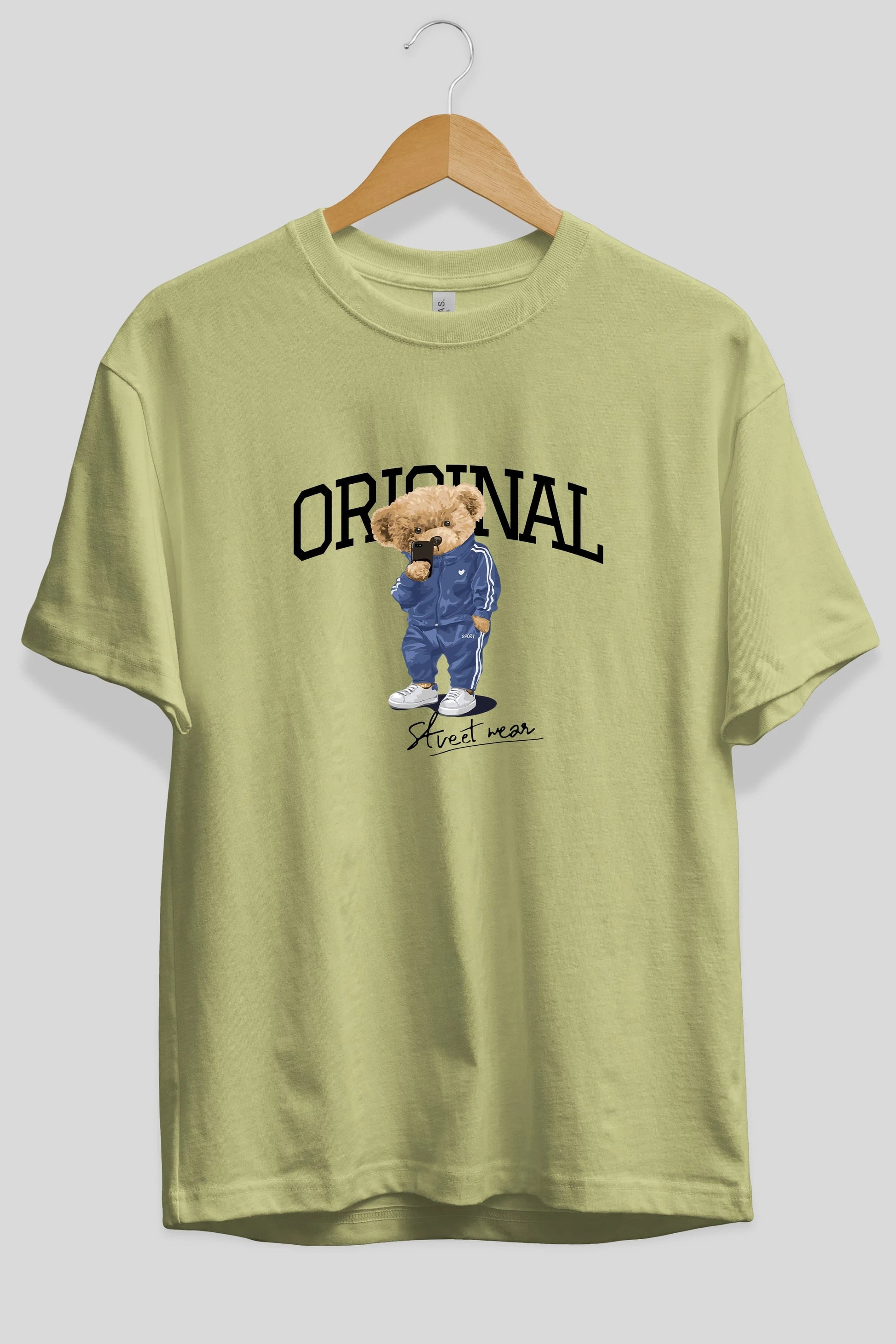Teddy Bear Original Ön Baskılı Oversize t-shirt Erkek Kadın Unisex %100 Pamuk